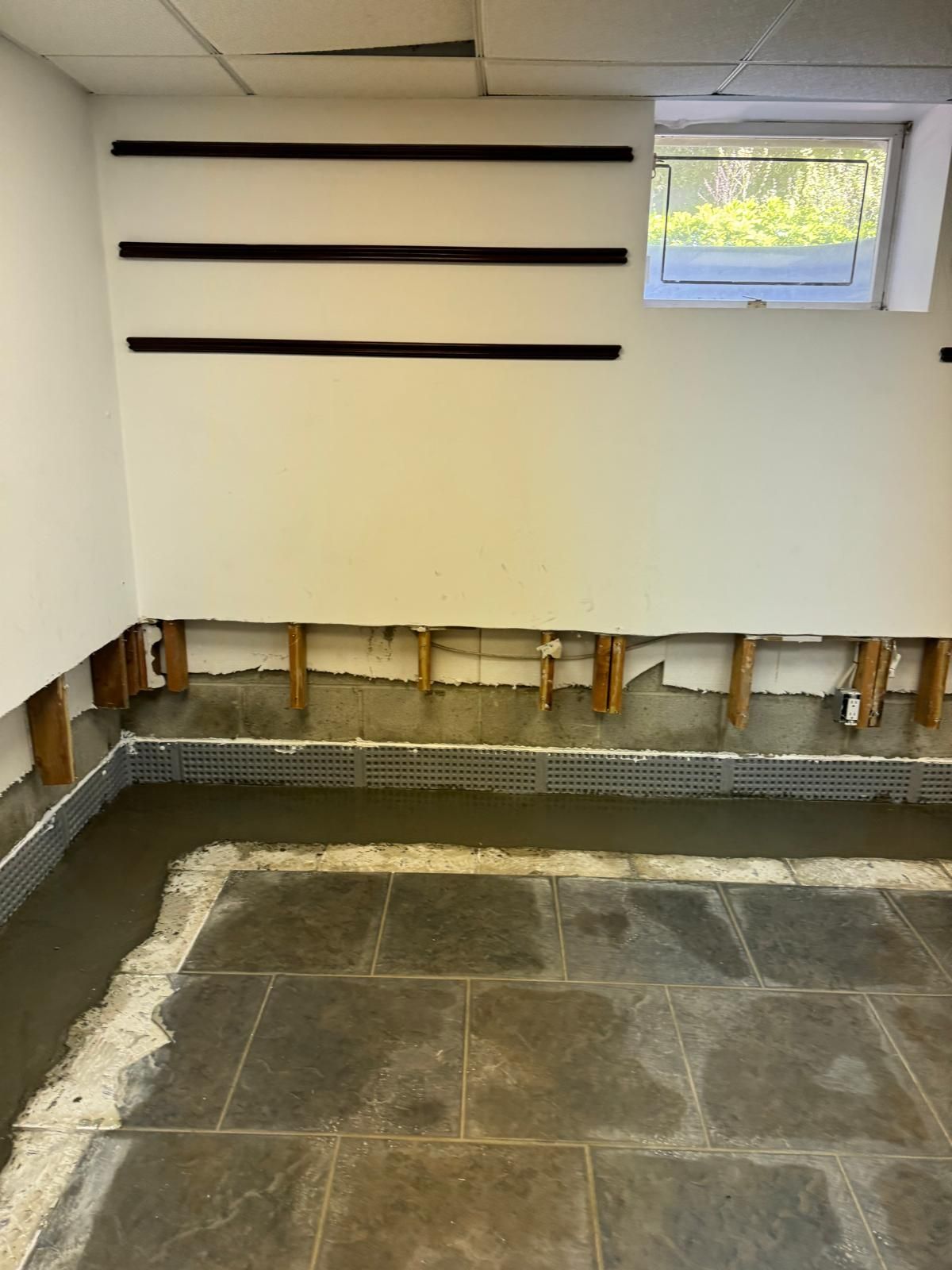 Interior French Drain Basking Ridge NJ by Pure Service Pro, LLC 