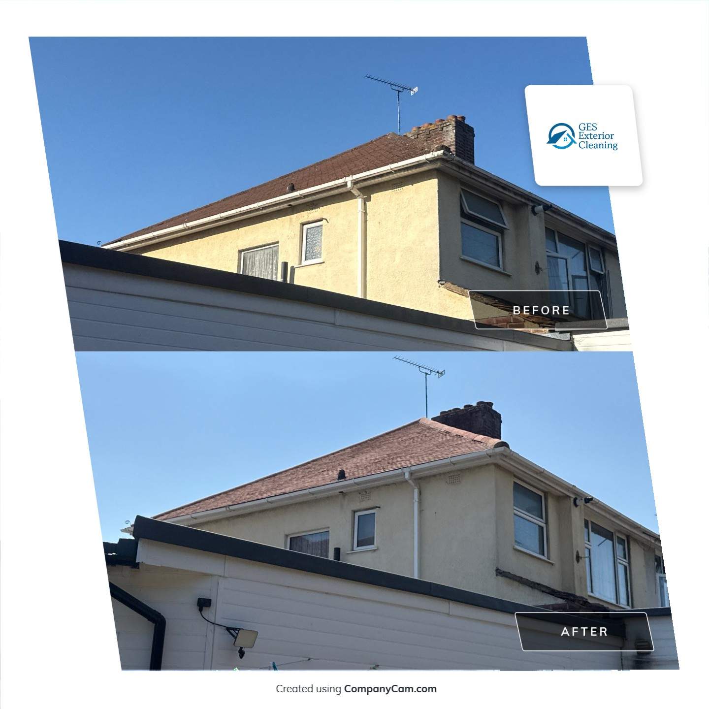 Residential Roof Cleaning and Moss Removal in Worcester Park by Ges Exterior Cleaning ltd
