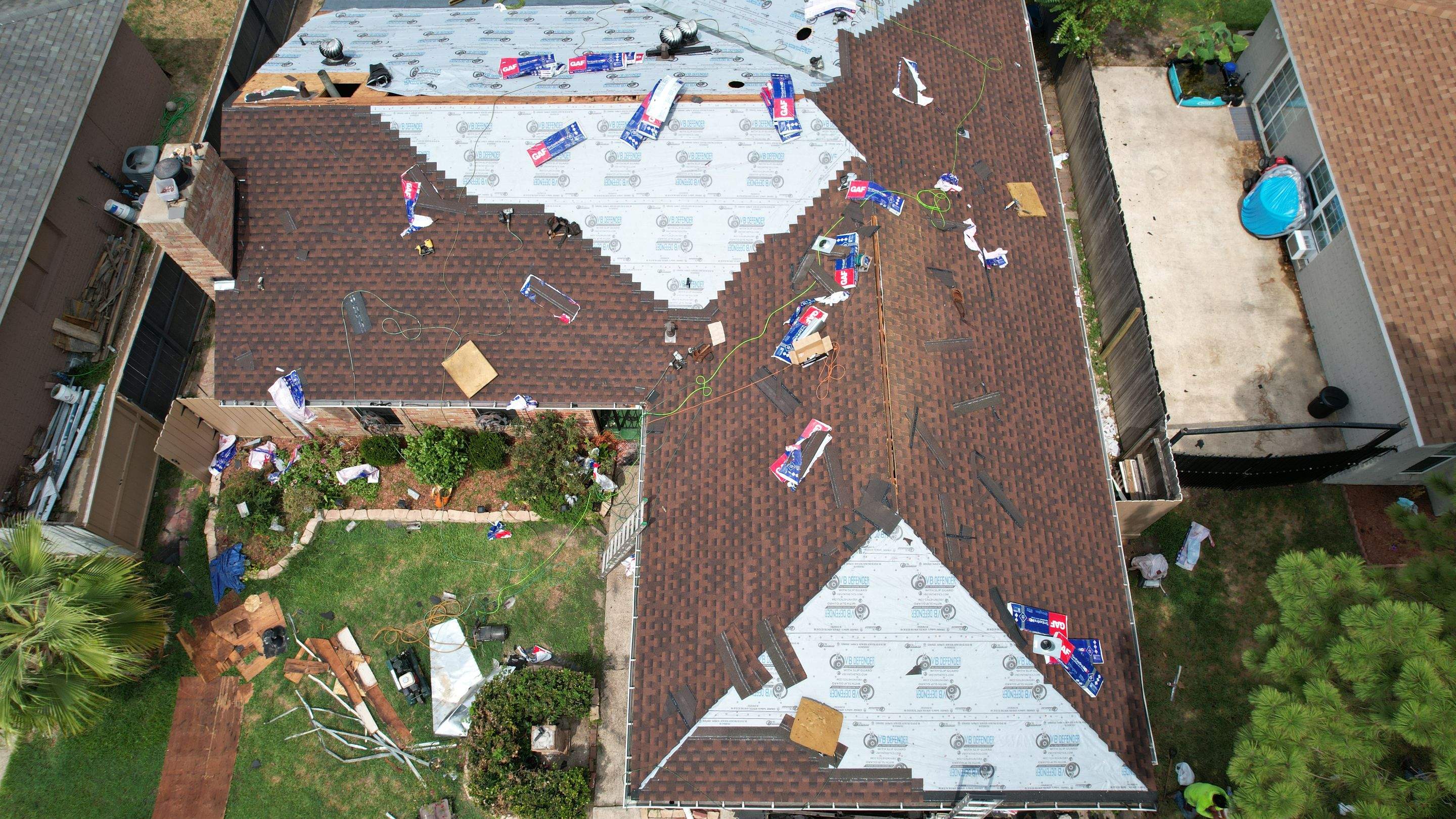 GAF Timberline HDZ Hickory Roof Replacement — Houston, TX by PL Roofing & SB Roofing, LLC.