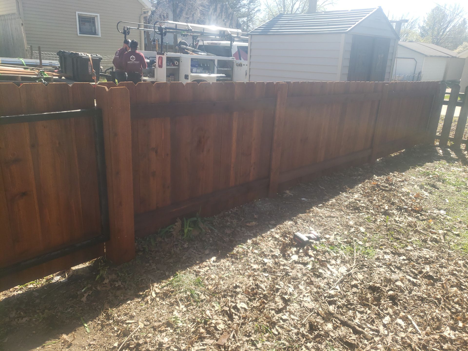 Project in Charles City by Perfect Picket Fence and Stain