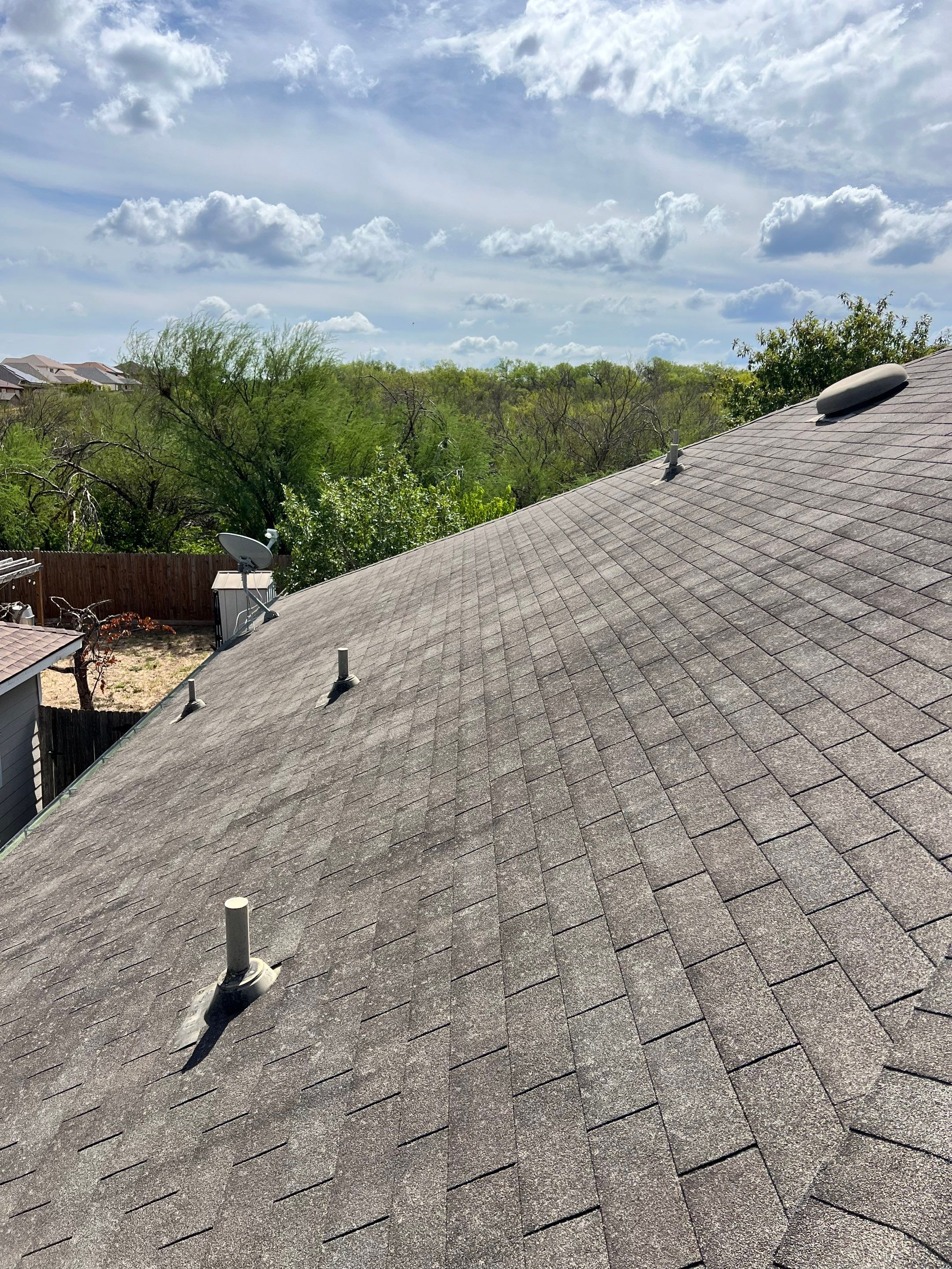 Hail Damage Roof Inspection using Roof and Drone Inspection by Premier Roofing and Contracting