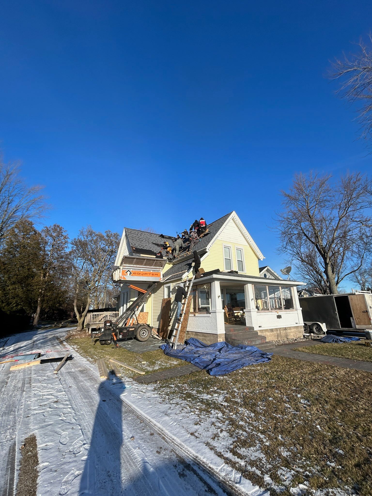 Residential Roofing Installation using IKO DYNASTY - Granite Black by JNR Roofing LLC