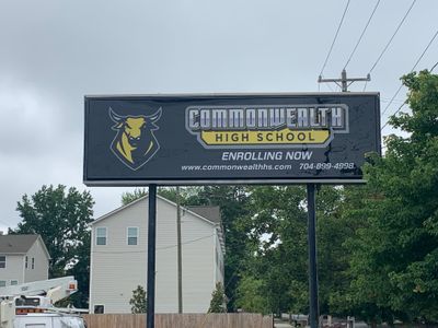 Commonwealth High School - Exterior Sign Installation