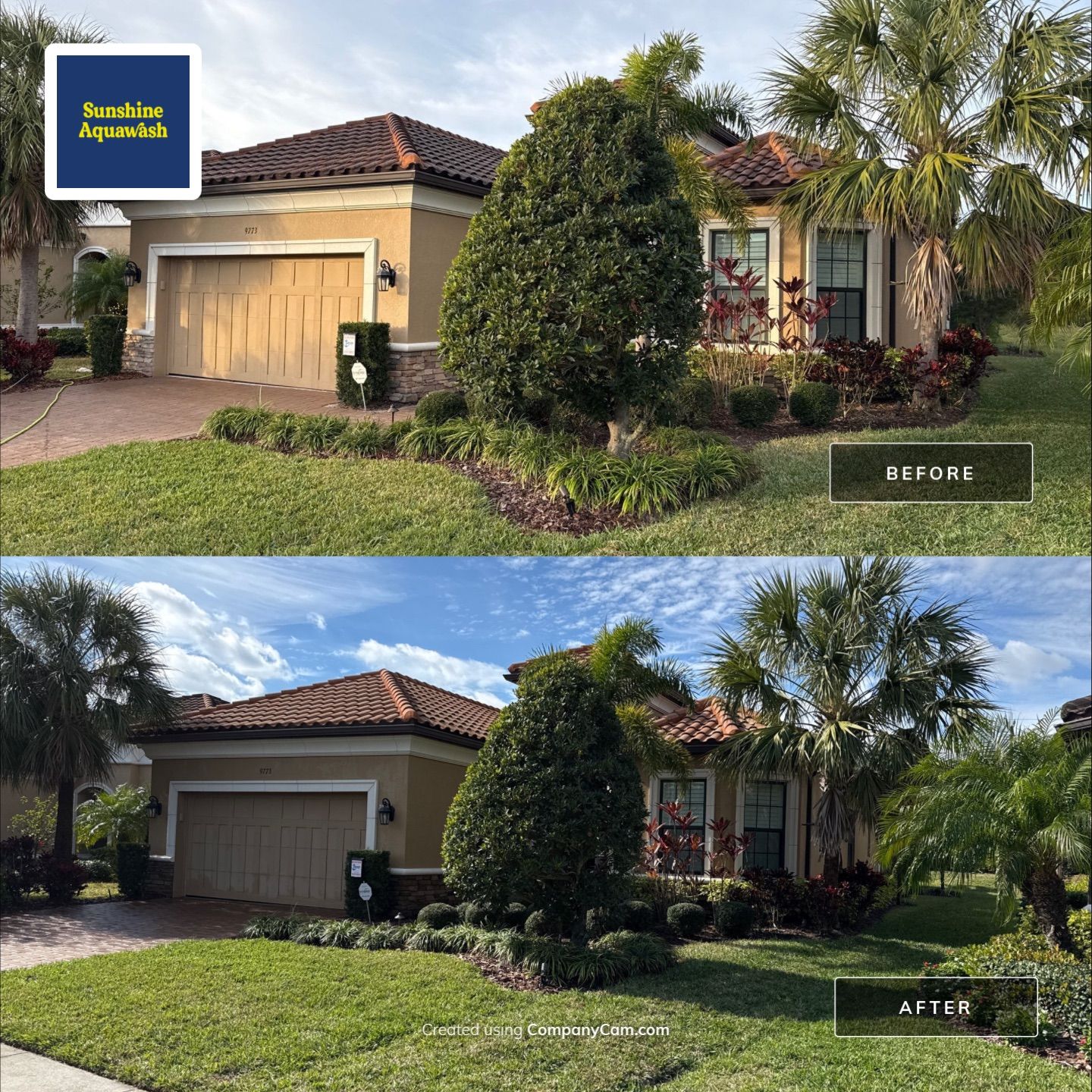 Tile Roof Cleaning (No Walking on Roof) – Artisan Lakes, Palmetto, FL by Sunshine AquaWash