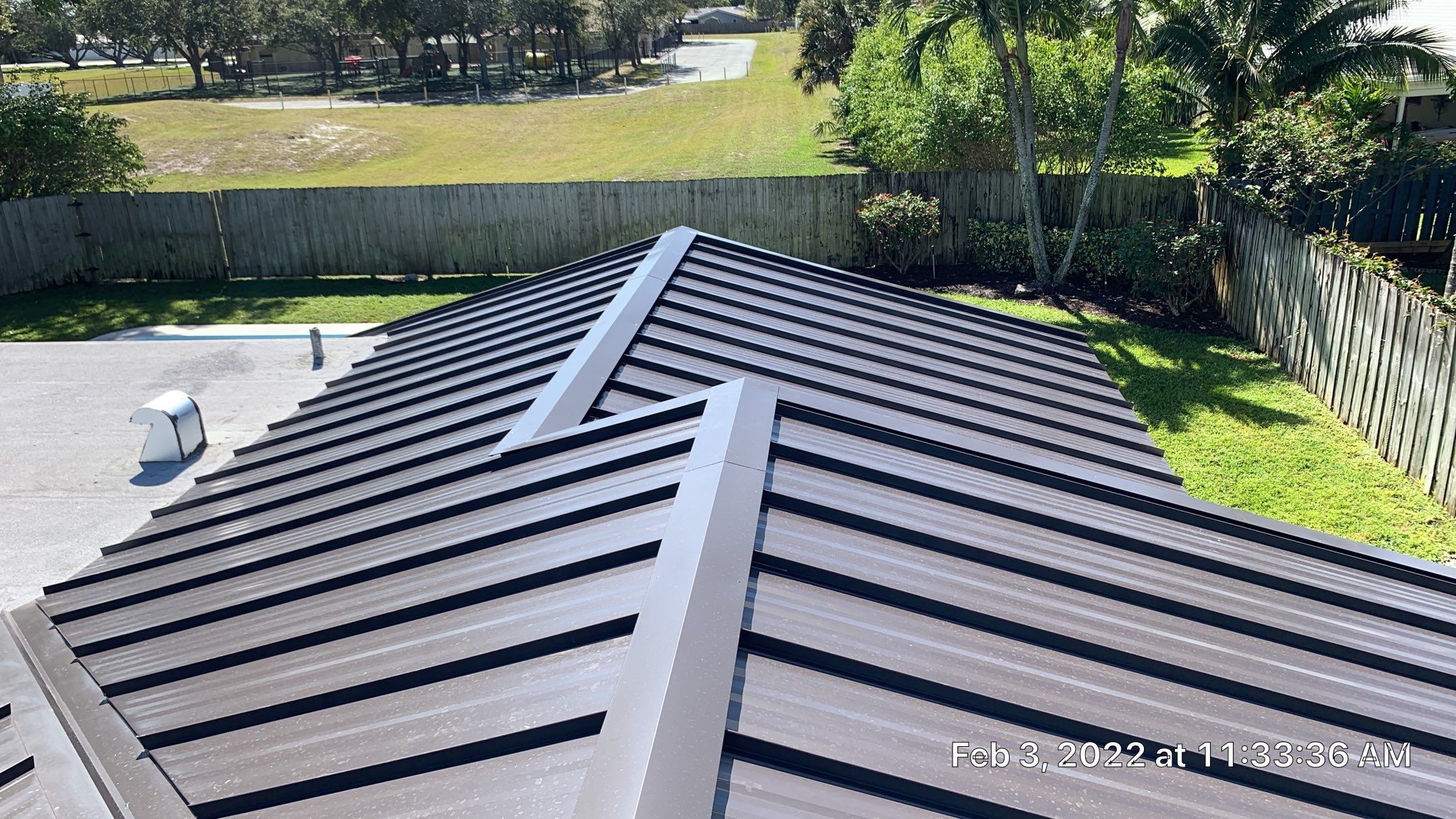 Residential Roofing Installation using 1" Nail strip metal roof by BLUES BROTHERS ROOFING