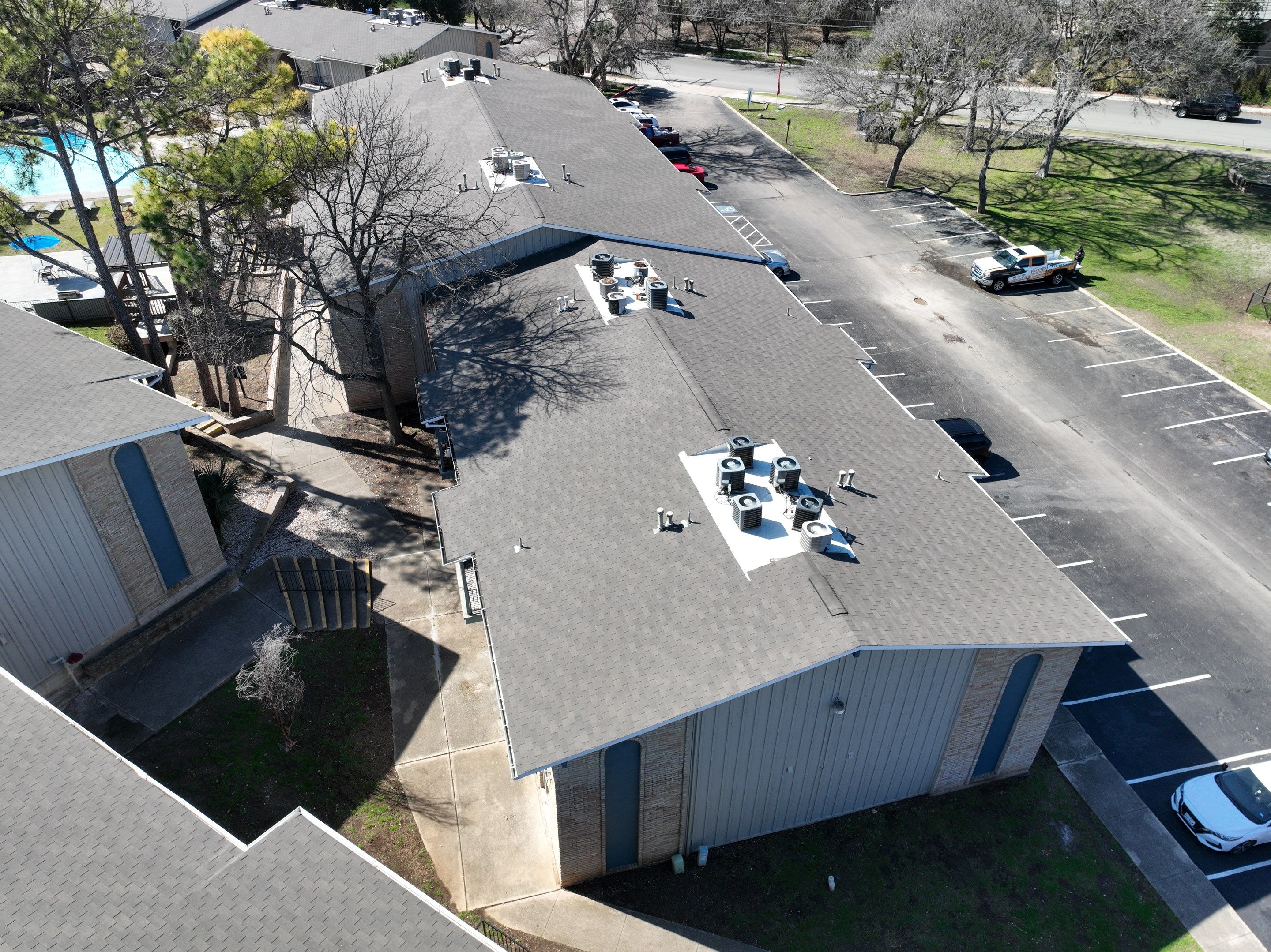 Commercial Roof Inspection using Drone Inspection by Premier Roofing and Contracting