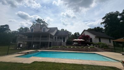 Residential Exterior House and Pool Concrete Washing in Sykesville