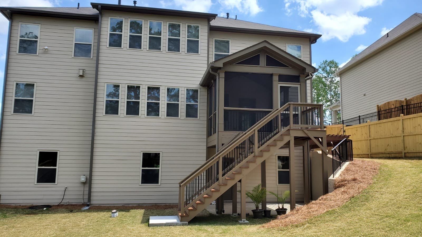Elevated Screened-In Porch and Custom Deck Installation in Canton by Swift Home Renovations