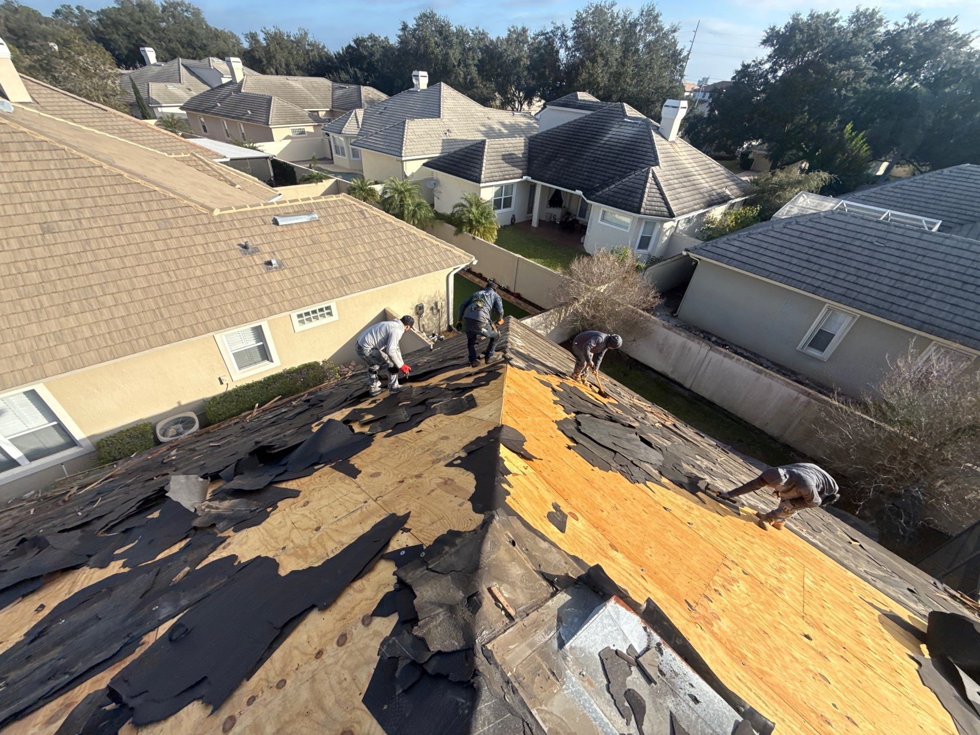 Orlando Tile Roof Replacement with Crown Windsor Shake Silverado Tiles by Fortified Roofing Solutions Corp.
