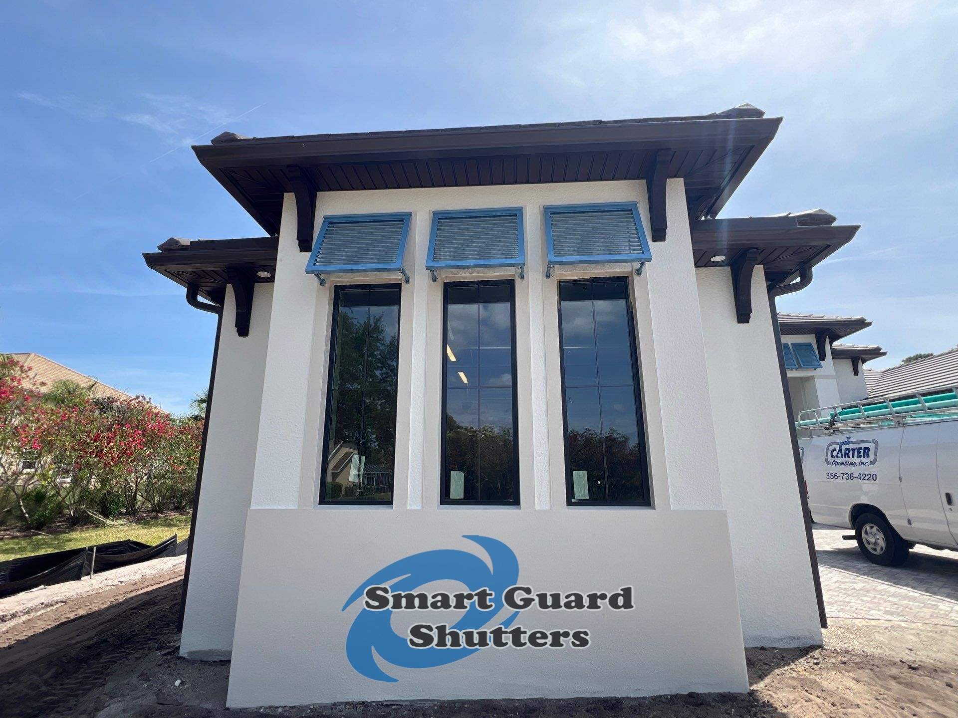 Decorative Bahamas in Pastel Blue by Smart Guard Shutters