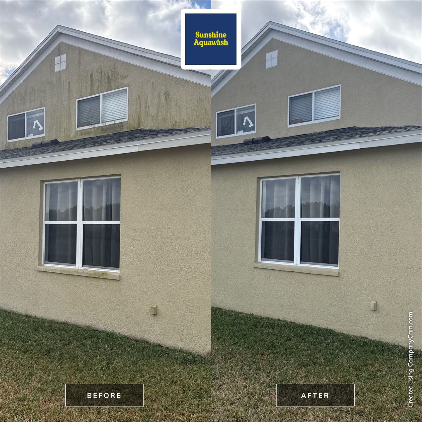 House Wash Removing Heavy Algae Buildup | River Plantation, Parrish FL by Sunshine AquaWash