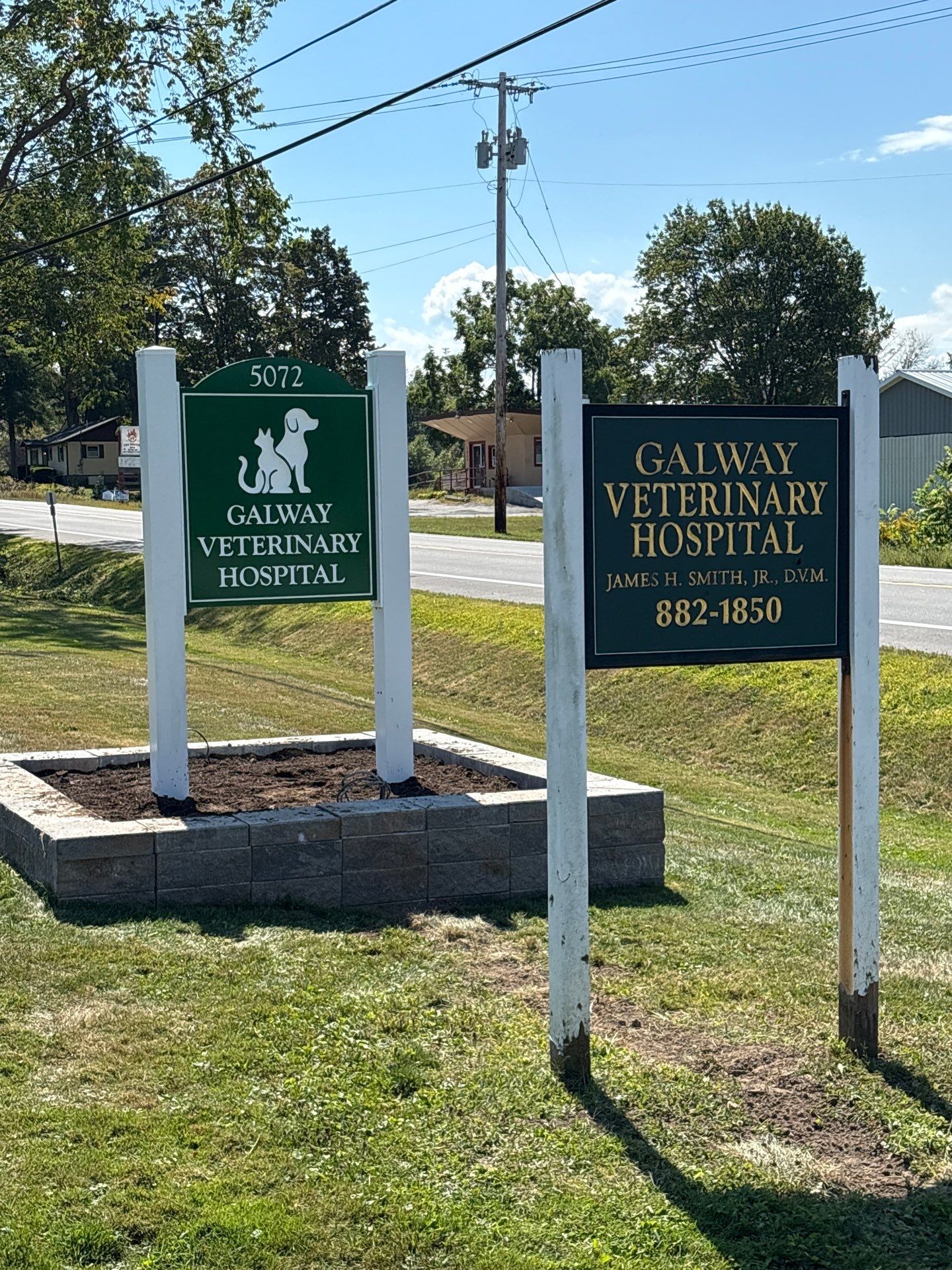 Galway Veterinary Hospital Monument Sign Installation by FASTSIGNS of Saratoga Springs
