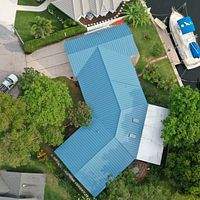 .032 Aluminum 1.5" Mechanical Seam Slate Blue  by Total Roofing System The Metal Roof Experts