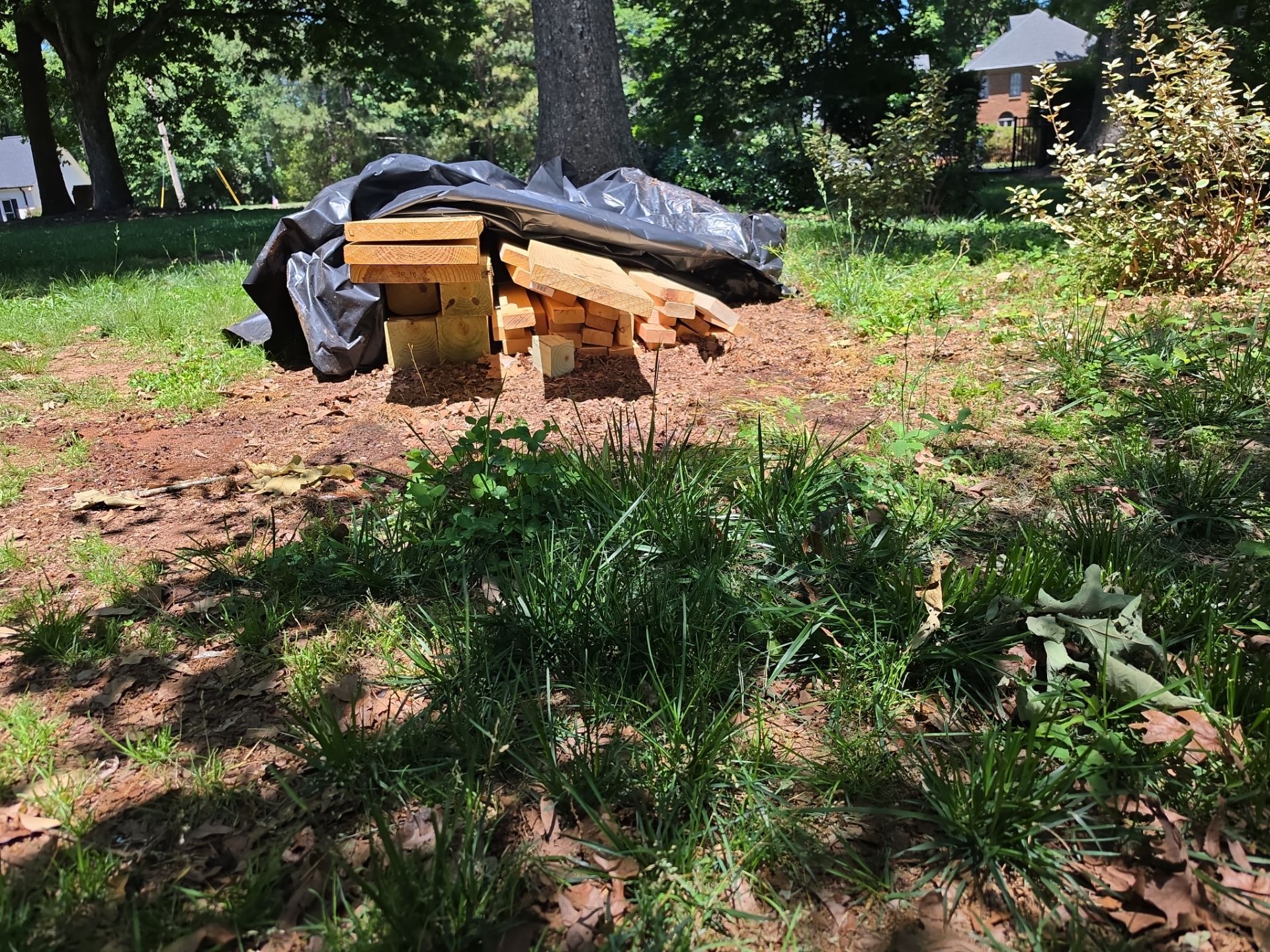 Job site clean up in Matthews by Badger Hauling