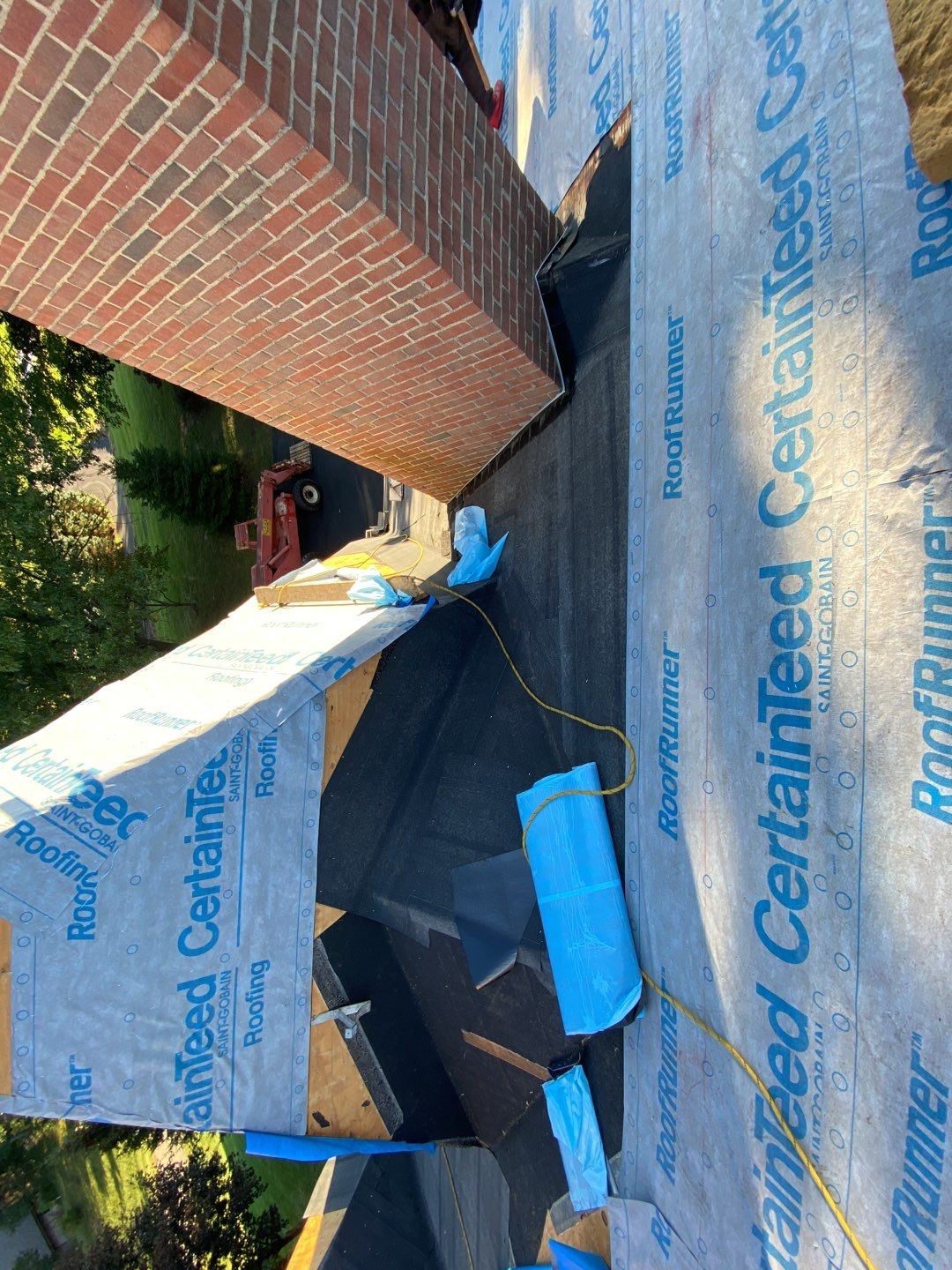 Roof Replacement using CertainTeed Landmark Moire Black by 180 Contractors