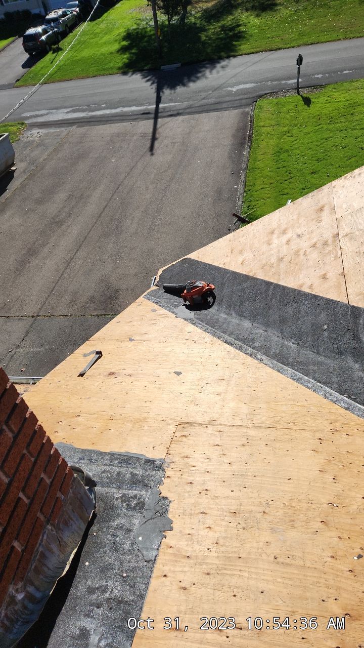 Residential Roofing Installation using Owens Corning TruDefinition Estate Gray by A Plus Exterior