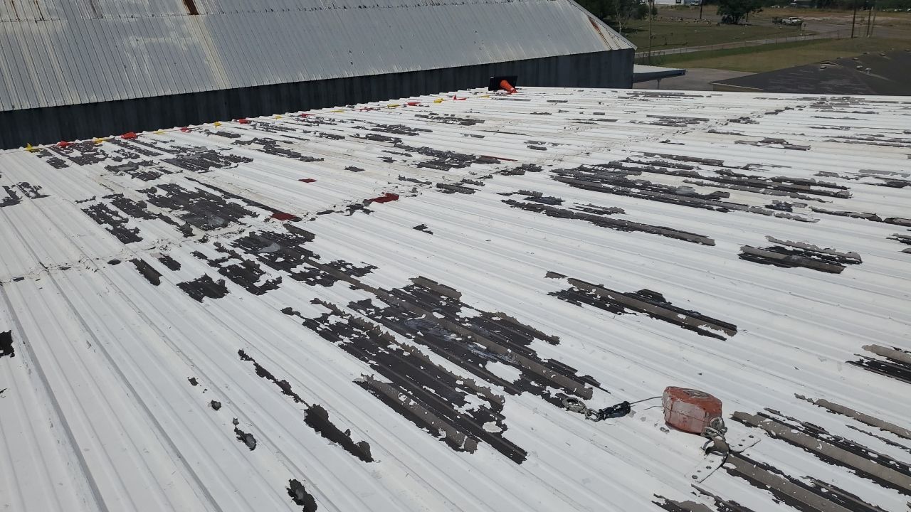 Commercial Roofing Installation using GAF 10 Year Acrylic System by Lighthouse Roofing