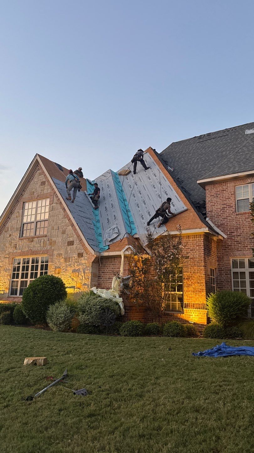 Southlake Texas Estate - Roof, Copper Awning and Gutter Project by First United Roofing & Construction