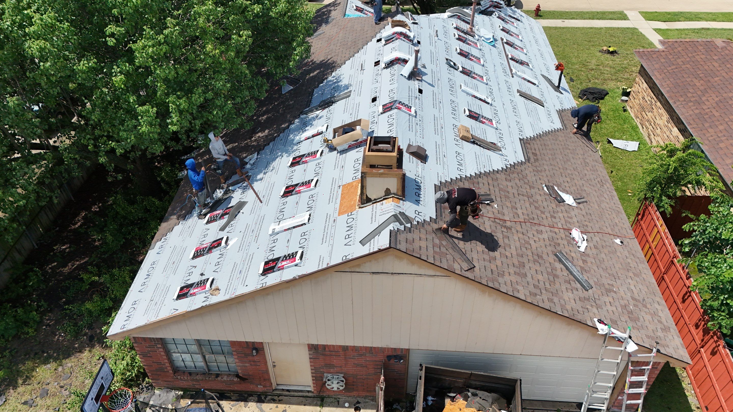 Full Roof Replacement With Class 3 Impact Resistant Shingles in Grand Prairie by Armor Roofing | Exteriors