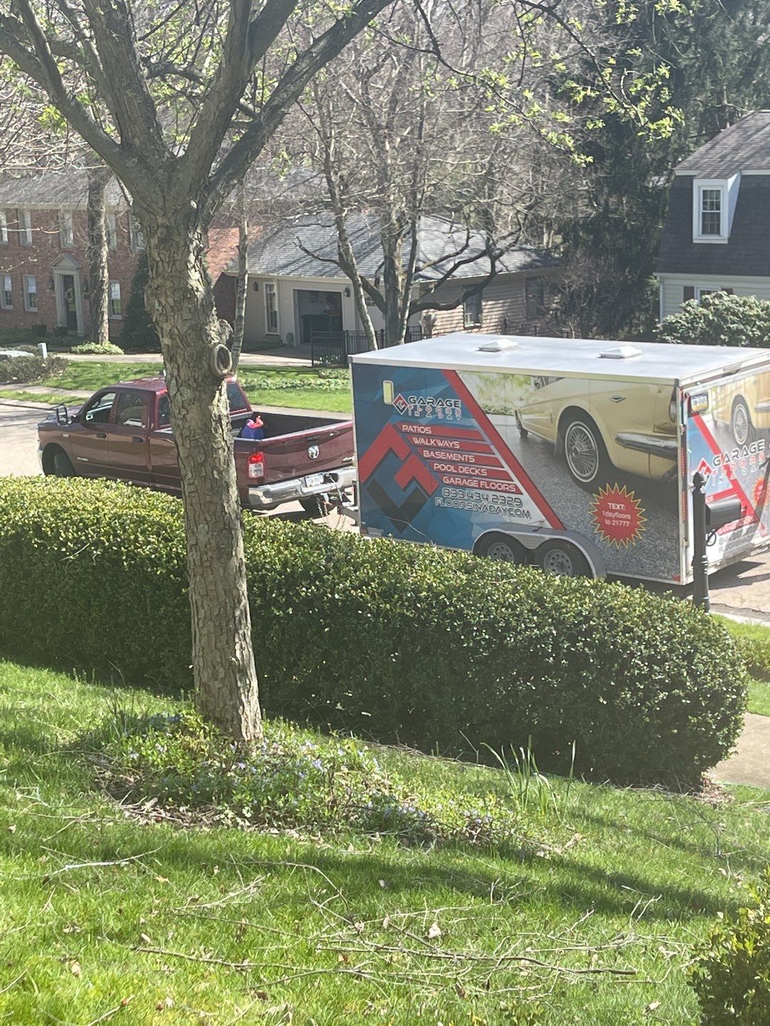 Large Patio + Garage Project in Pittsburgh by Floors in a Day, Inc