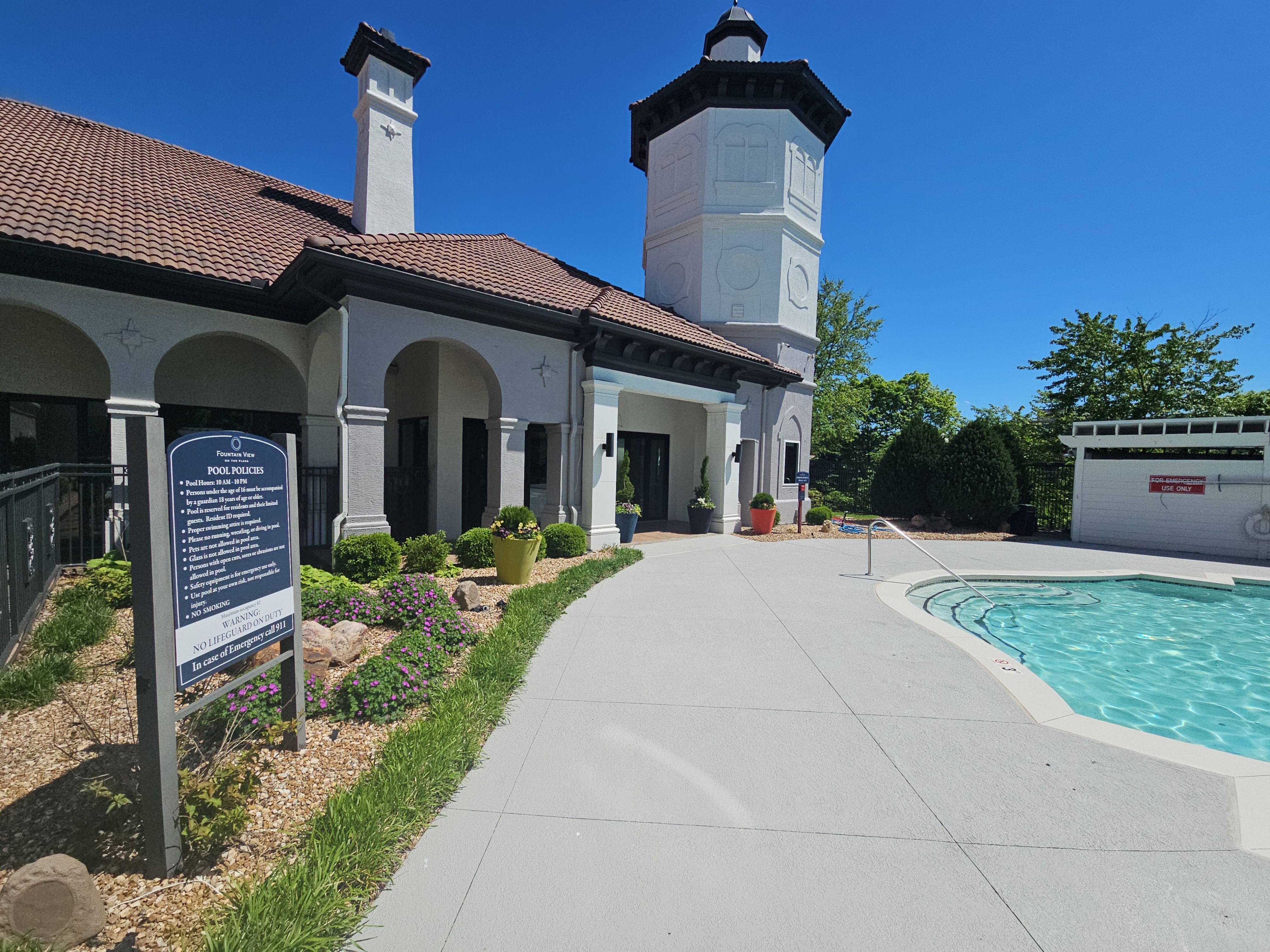 Kansas City -- Fountain View On The Plaza Apartments by Big Red Decorative Concrete, LLC
