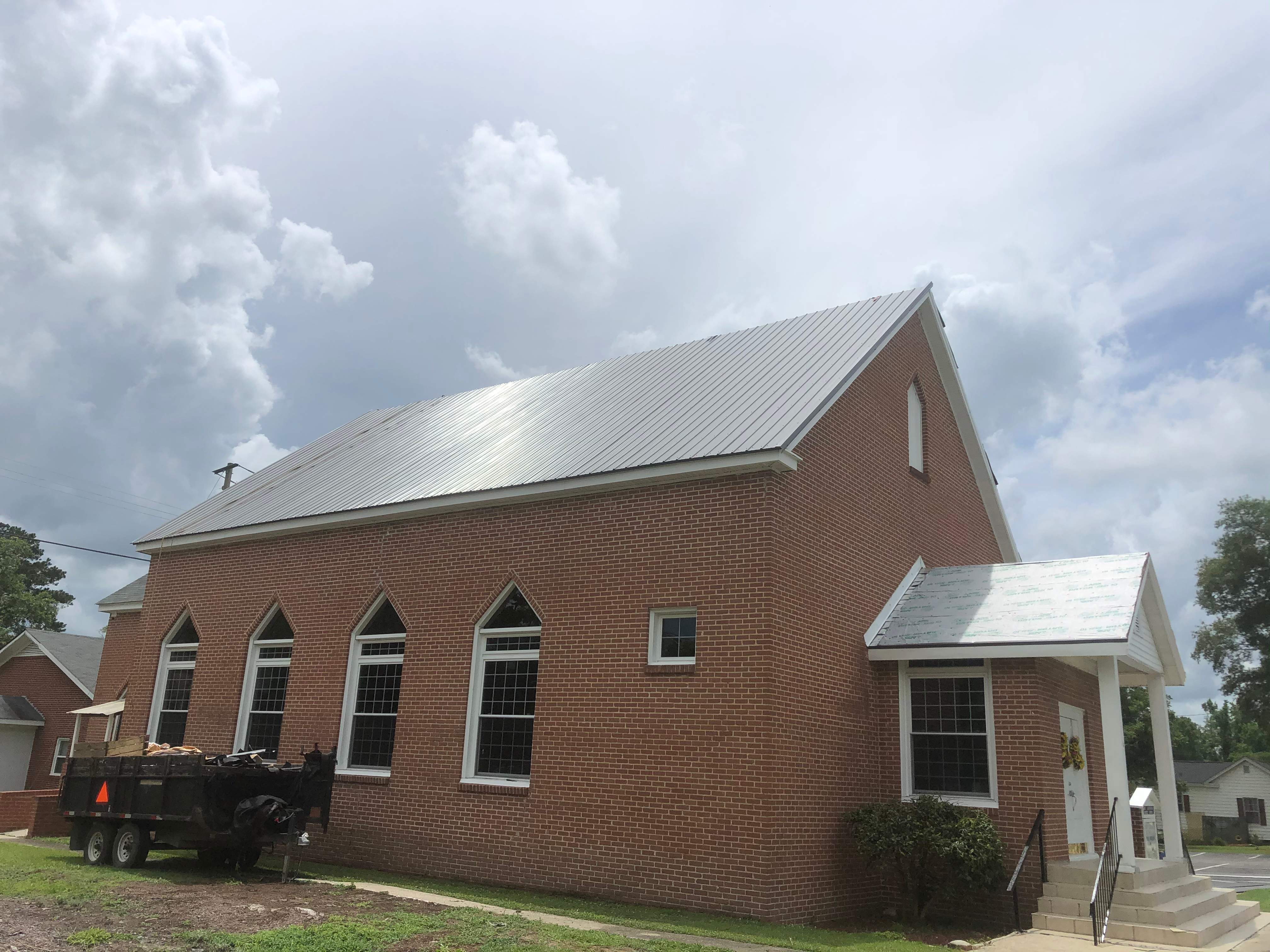 Commercial Roofing Installation - East Laurinburg Baptist Church by American Roofing NC