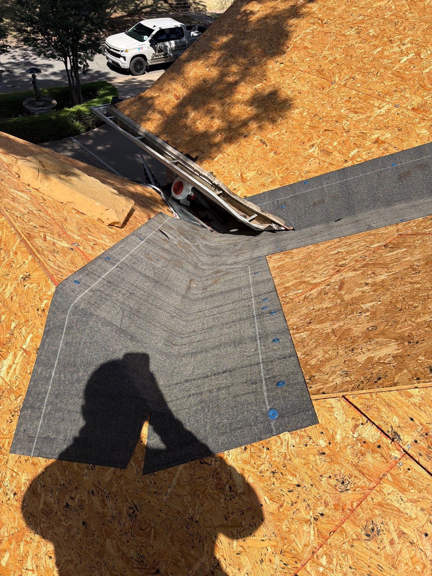 Residential Roof Replacement Featuring New OSB Sheathing in Wichita Falls by Shearman Roofing & Construction