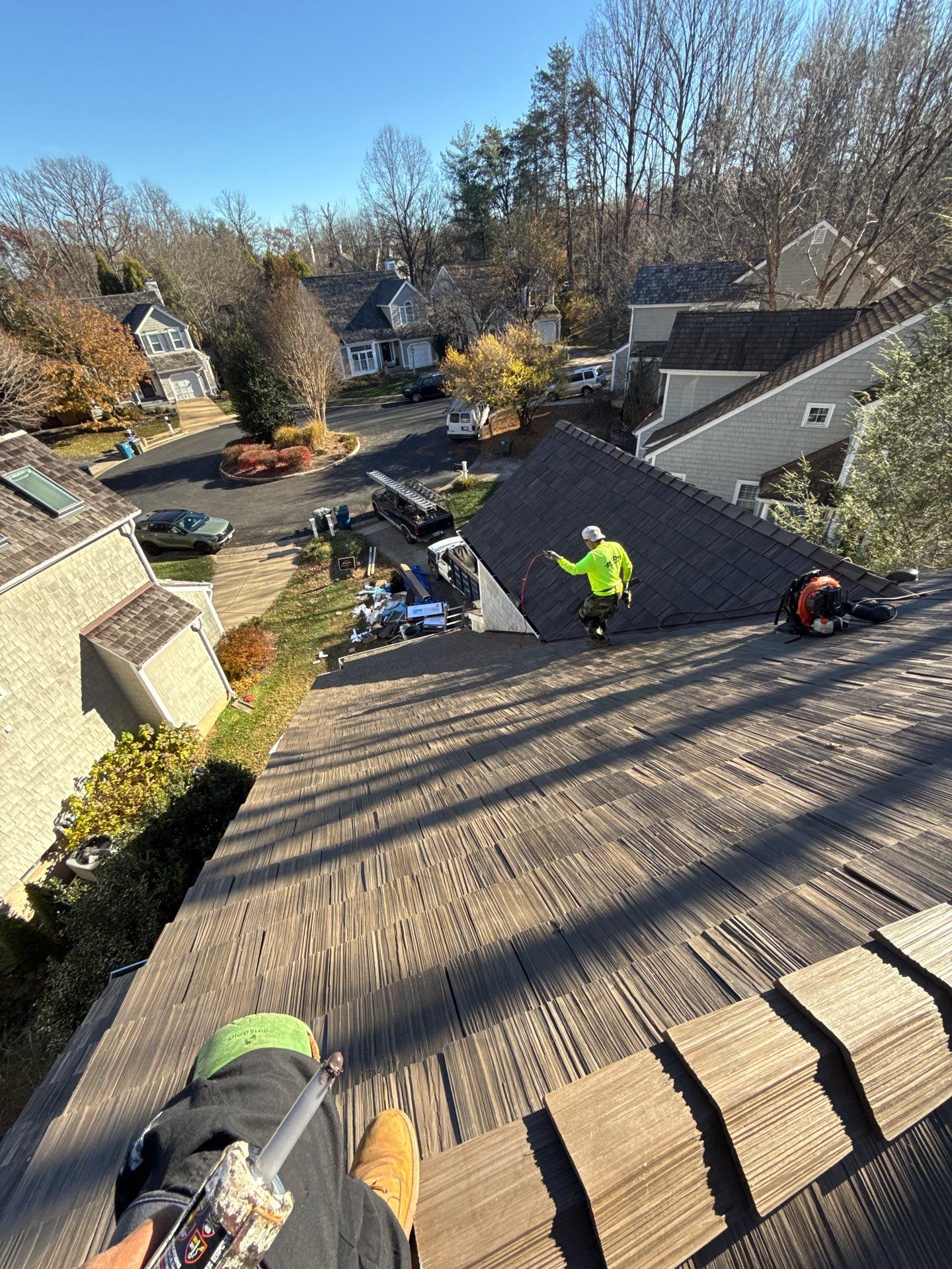 Reston :  Residential Roof Replacement with Brava Synthetic Cedar Shake Class C Natural  by RM Banning, Inc.