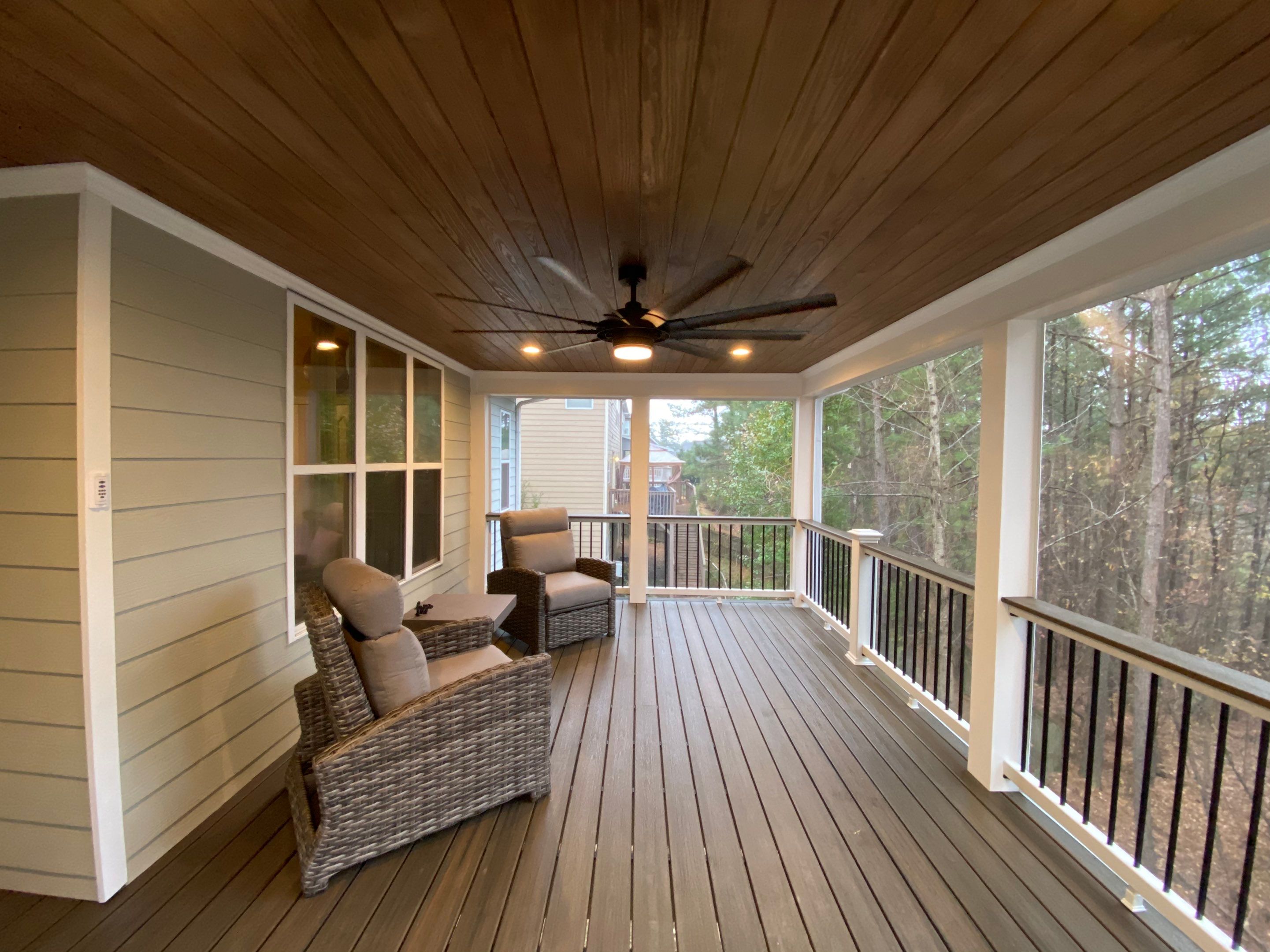 Elevated Screened Porch and Composite Deck Installation in Dallas by Swift Home Renovations