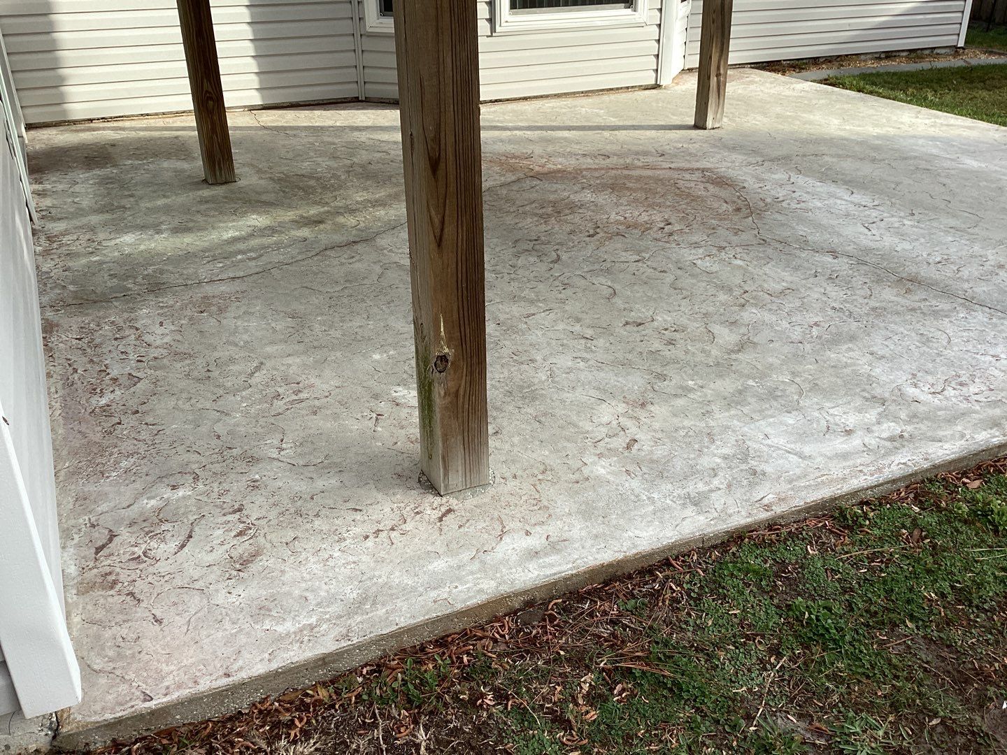 Patio using Pebble Beach by Amvet concrete coatings llc