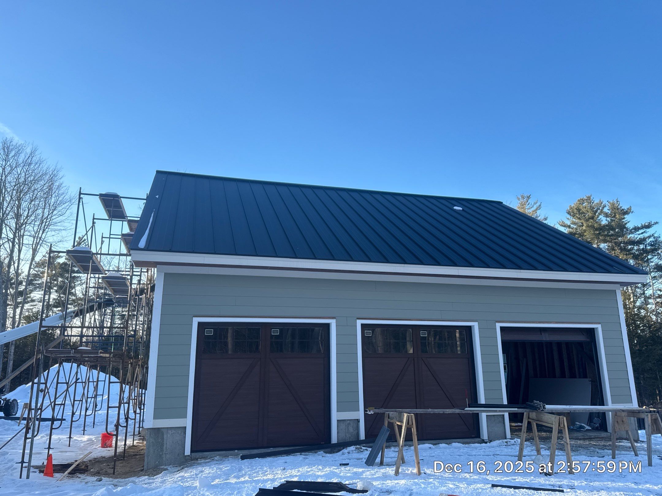 Standing Seam Metal Roof Installation — New Construction in New Ipswich, NH by Compass exteriors