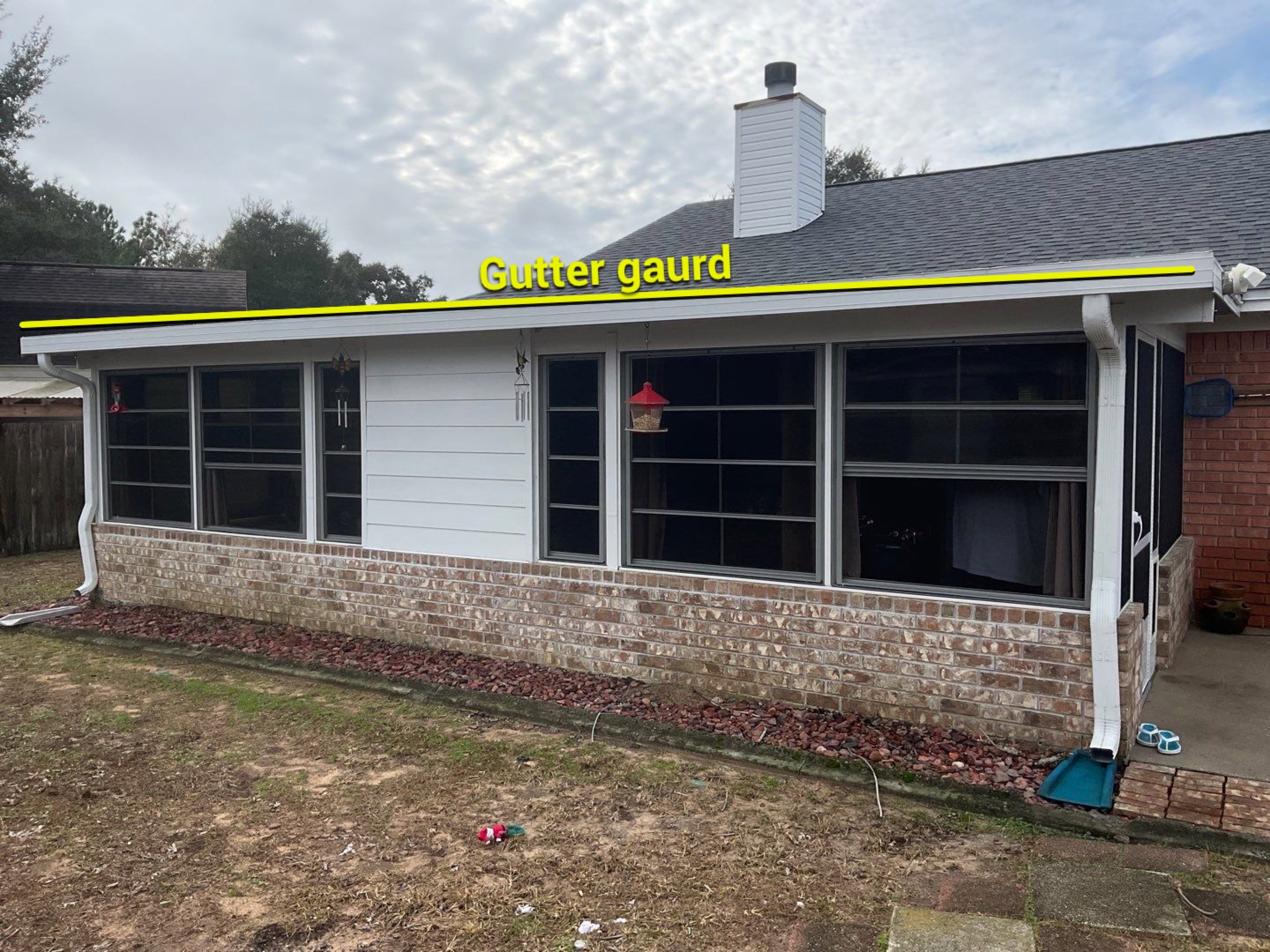 Gutter Guard System Installation in Pensacola FL by Gutter Professors