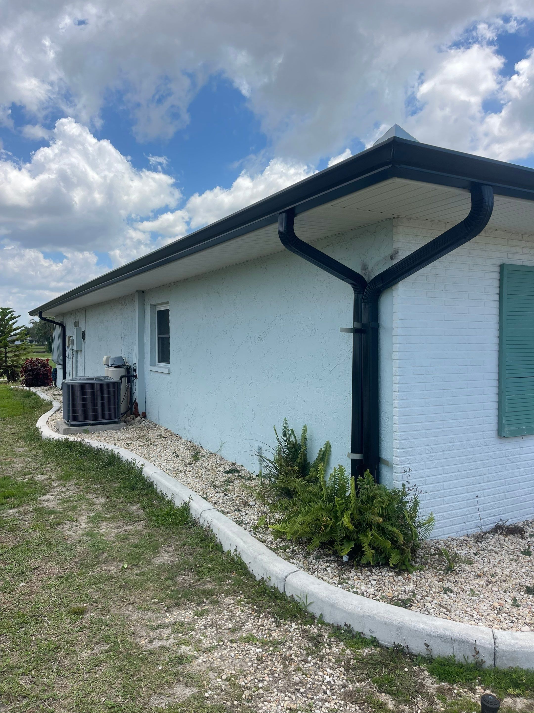 Black Aluminum Gutters Installation in Sun City Center FL by Gutter Professors