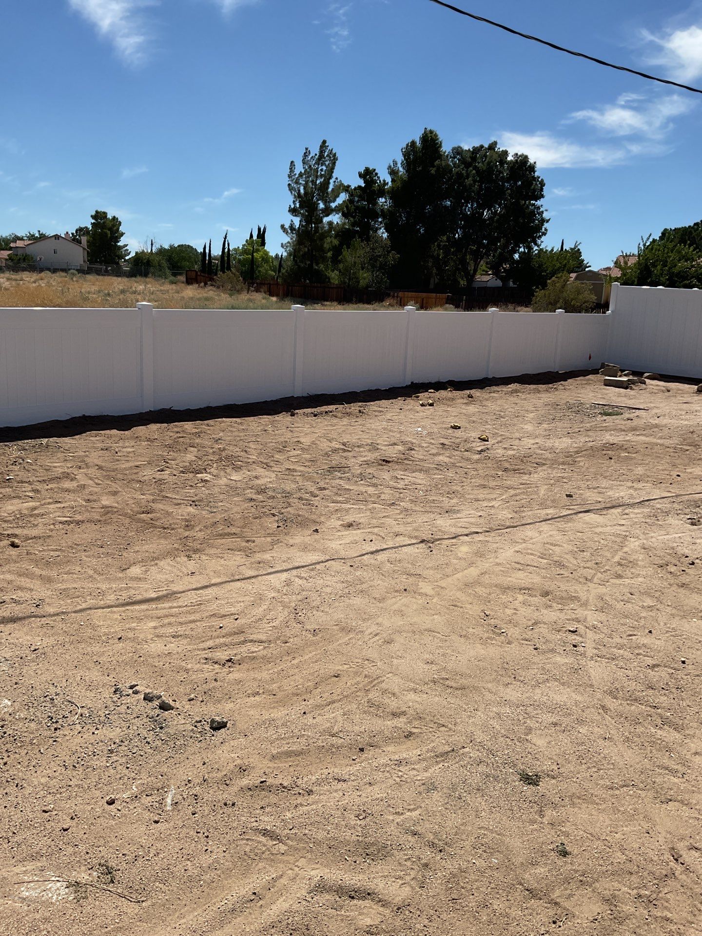Fence Installation using vinyl pickett by Fence Guys Inc.