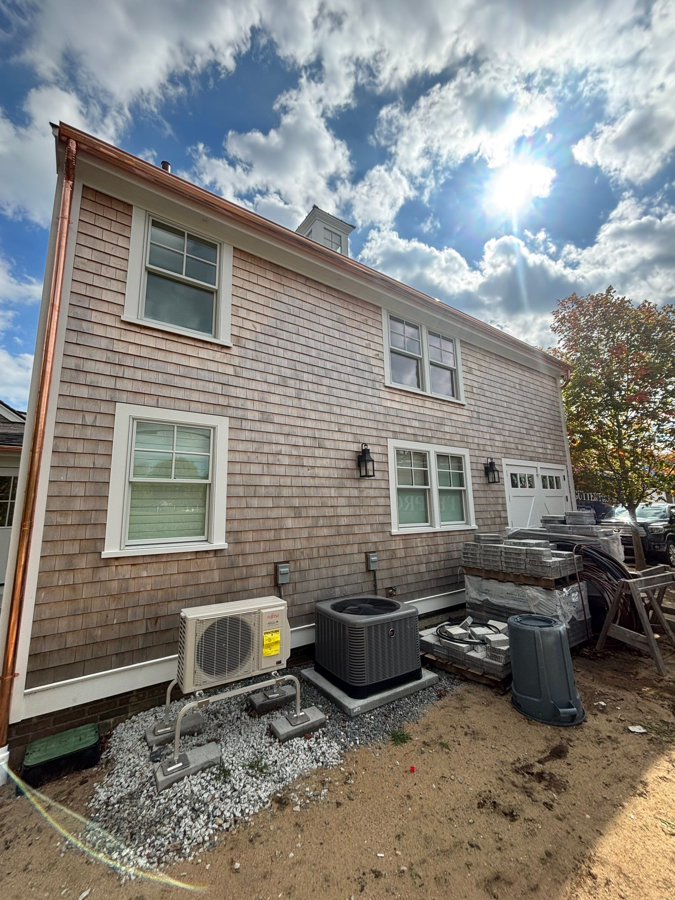 Half Round Copper Gutter Installation in Harwich, MA by Gutter Pro Enterprises