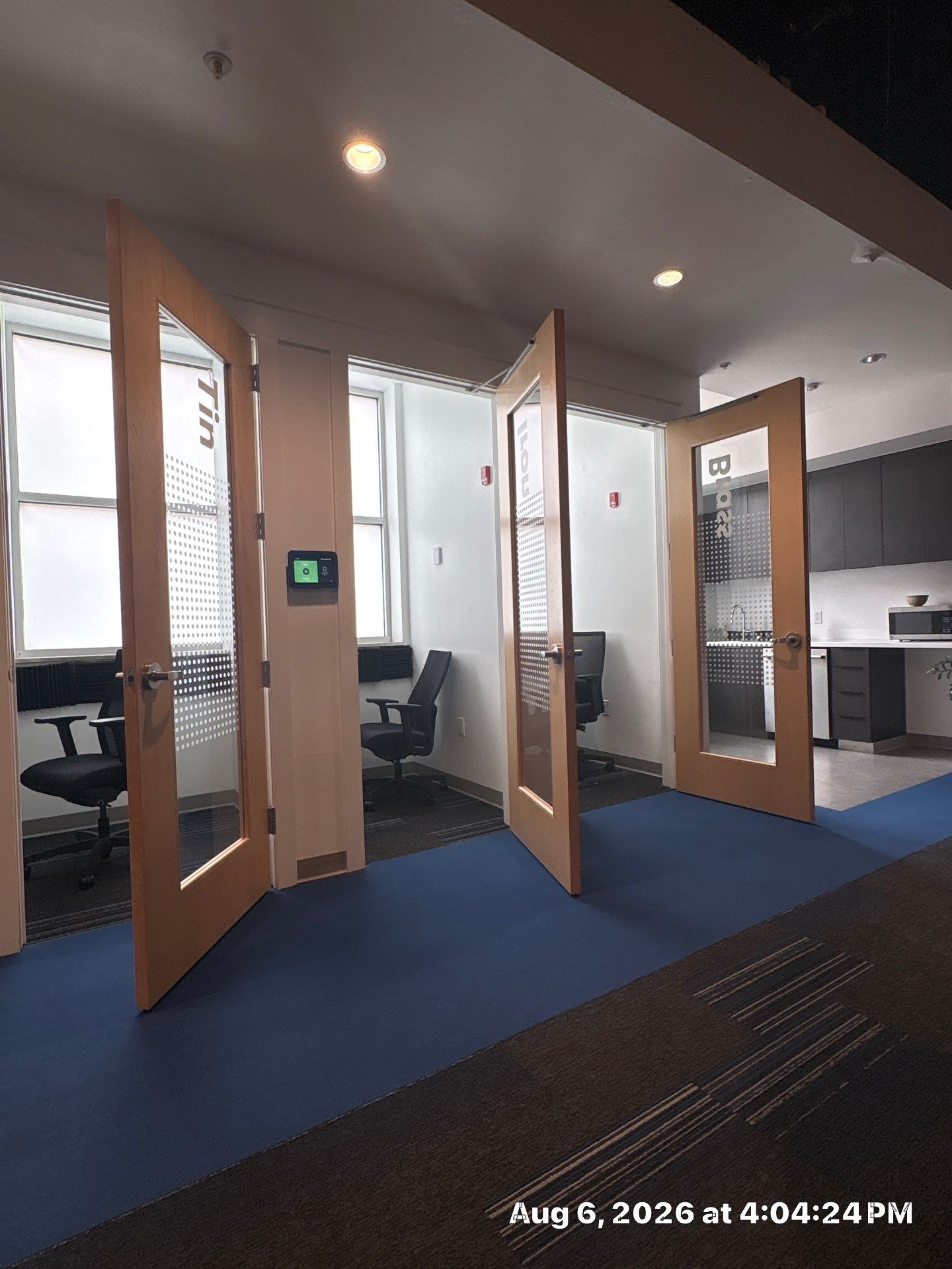 Modern Lincoln Office Build-Out Featuring Custom Slat Partitions by CompanyCam Sales Demo