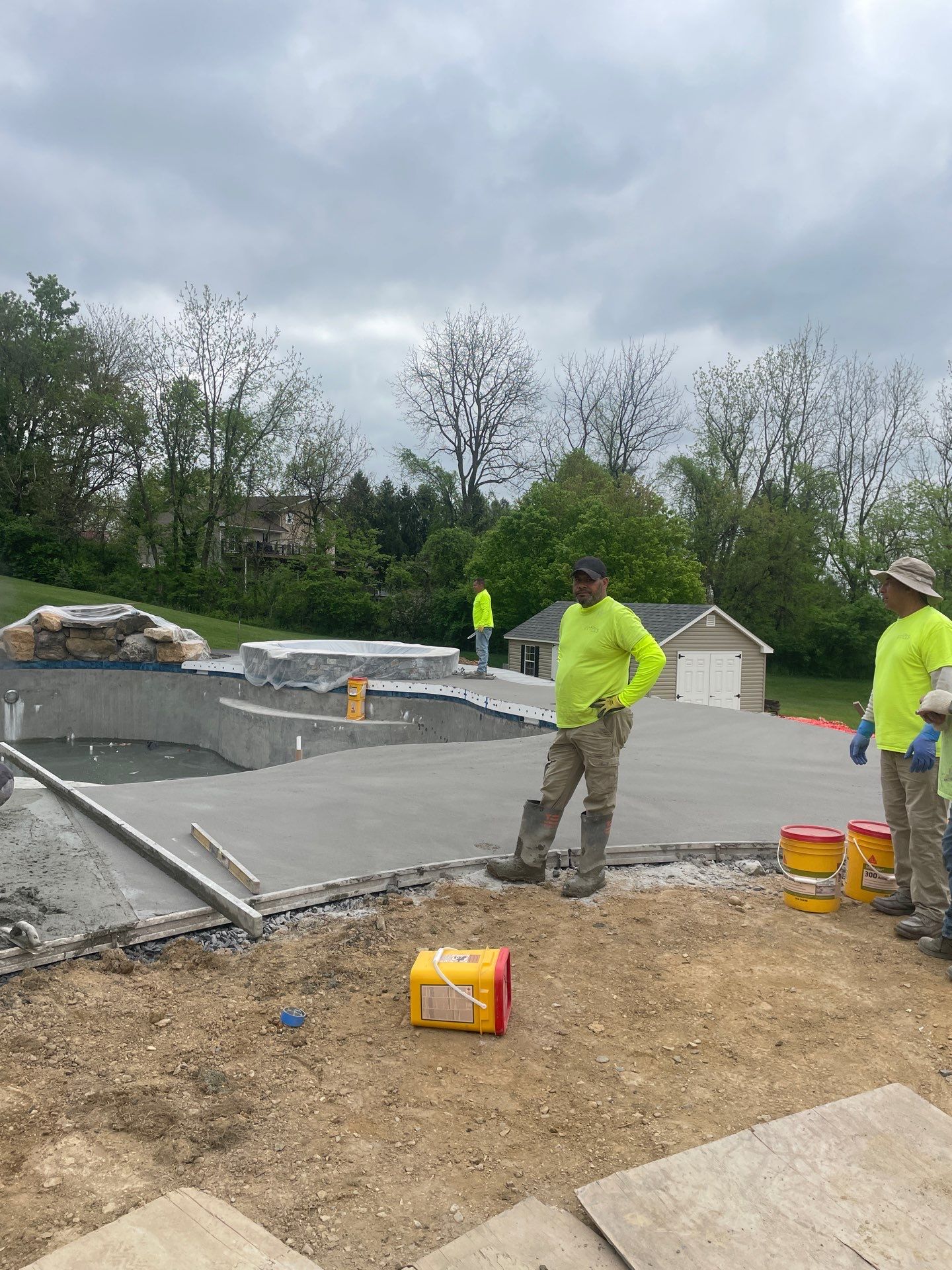 Stamped Pool Deck in Whitehall, PA by Architectural Concrete Design