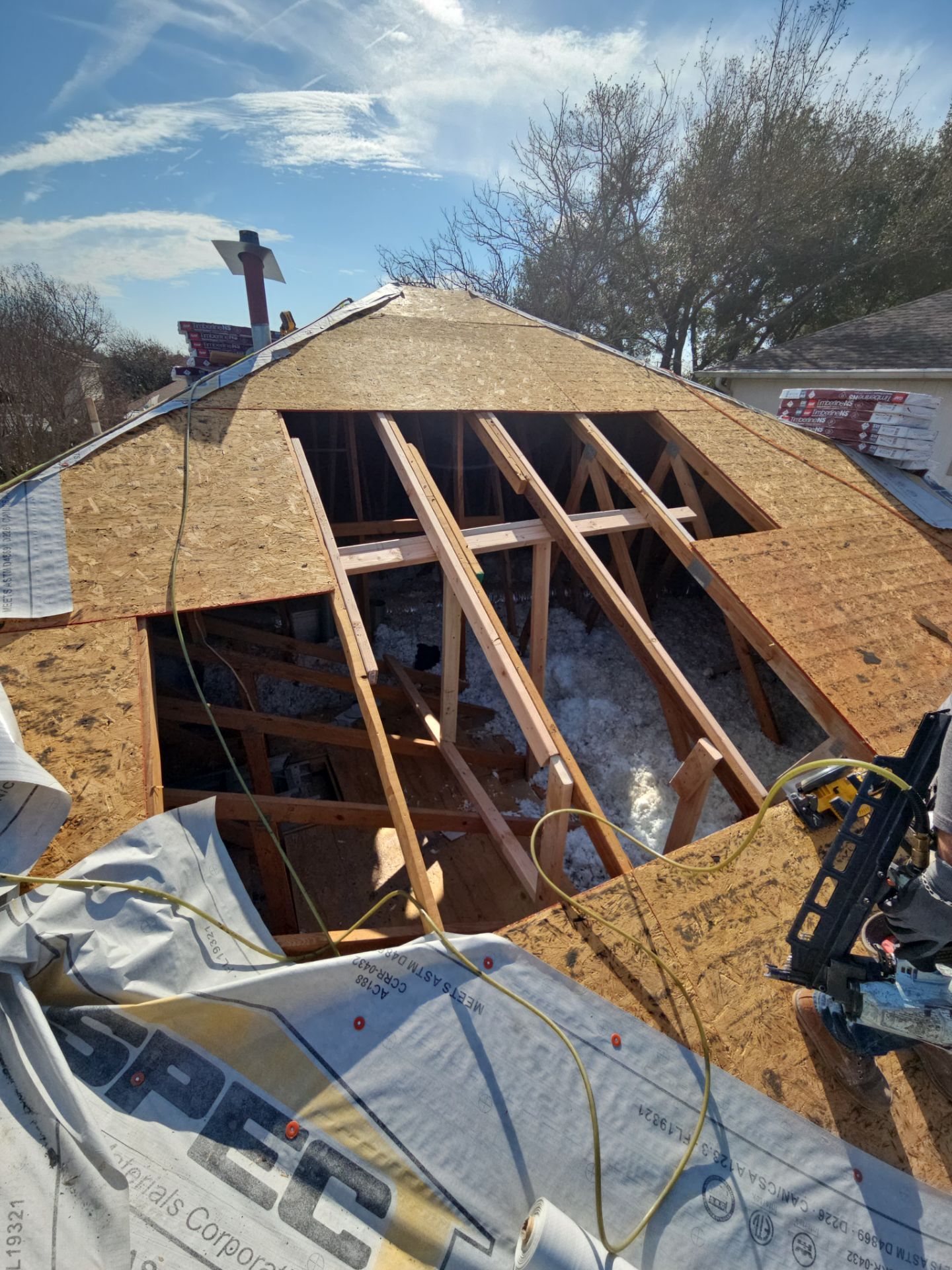 Real Estate Listing: Roof Replacement using GAF - Timberline NS - Weathered Wood by Action Exteriors Austin