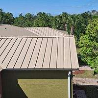 24ga 1.5" Mechanical Seam Sierra Tan by Total Roofing System The Metal Roof Experts