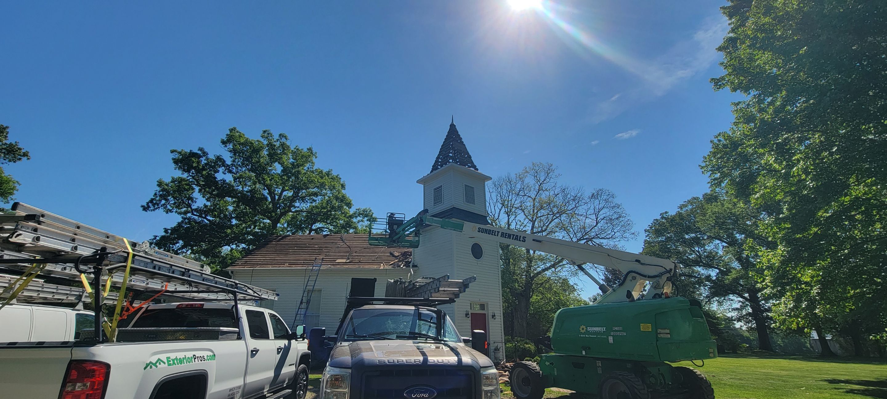 Church Roof Installation using GAF Slateline by ExteriorPros