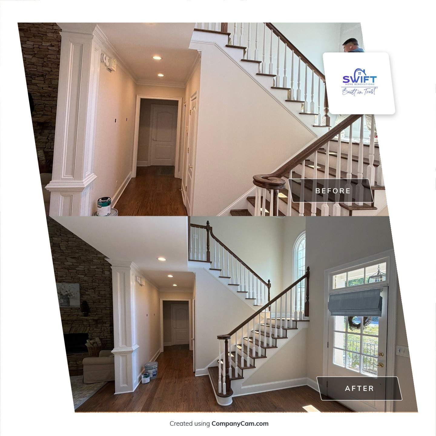 Full Interior Painting Service for Multi-Level Home in Smyrna by Swift Home Renovations 