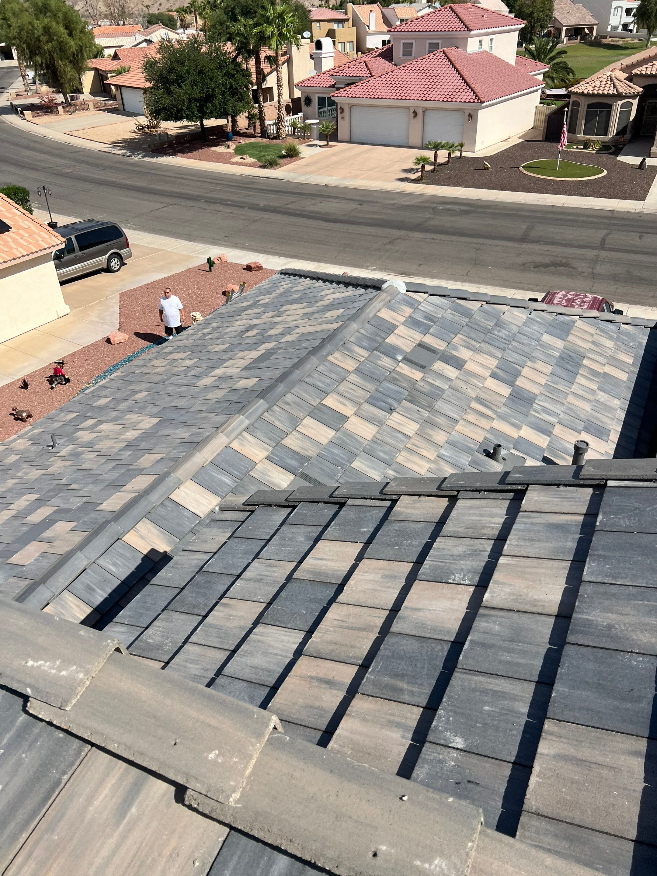 Weathered Ash Concrete Tile by Reimagine Roofing