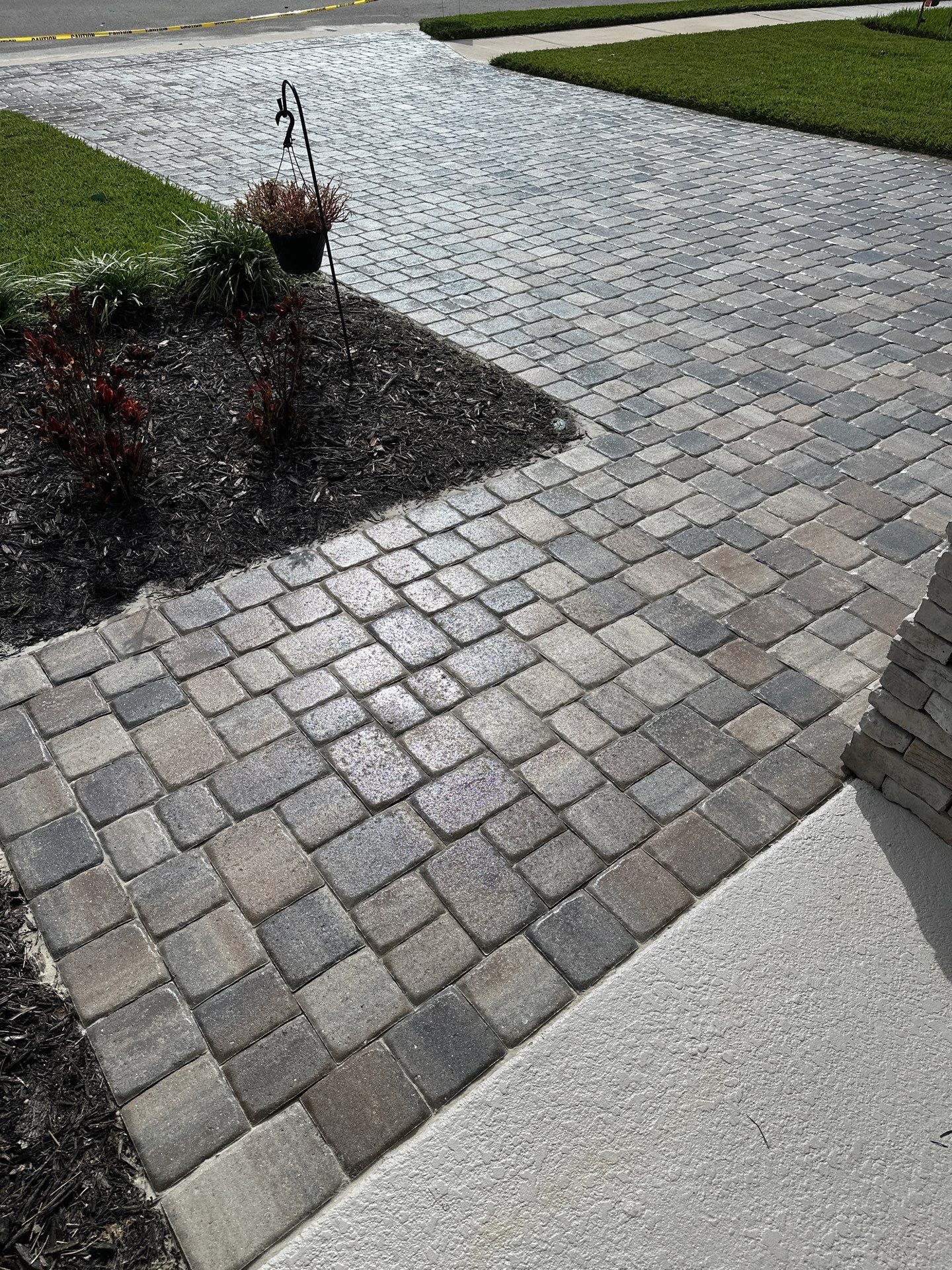 House Wash, Paver Driveway & Sidewalk Cleaning + Sanding & Sealing in Trevesta Community, Palmetto, FL by Sunshine AquaWash