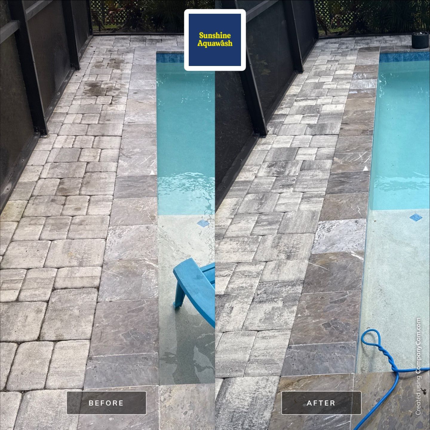 Paver Pool Deck & Screen Enclosure Cleaning – North River Ranch, Parrish, FL by Sunshine AquaWash