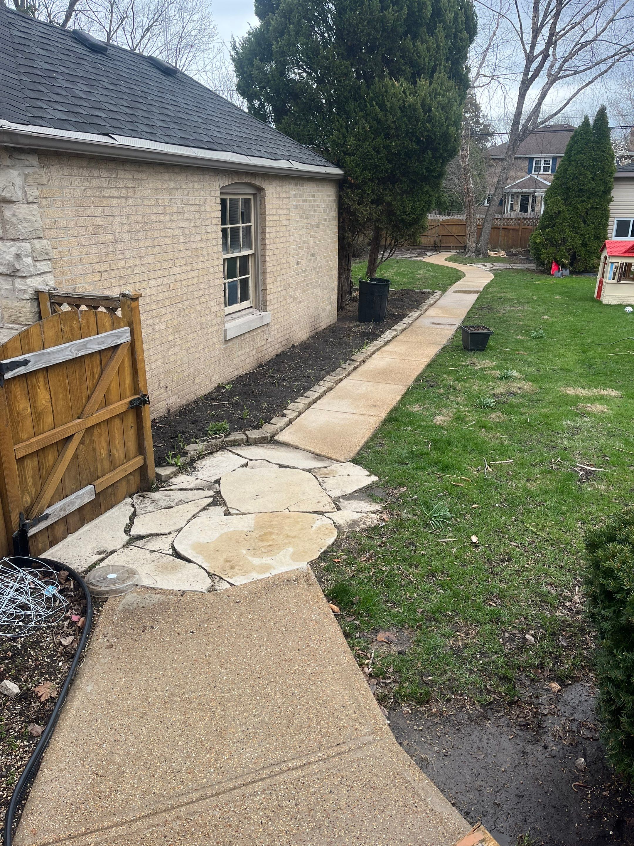 Wood cleaning and staining using Armstrong cloark oil stain by Northern Power Washing LLC.