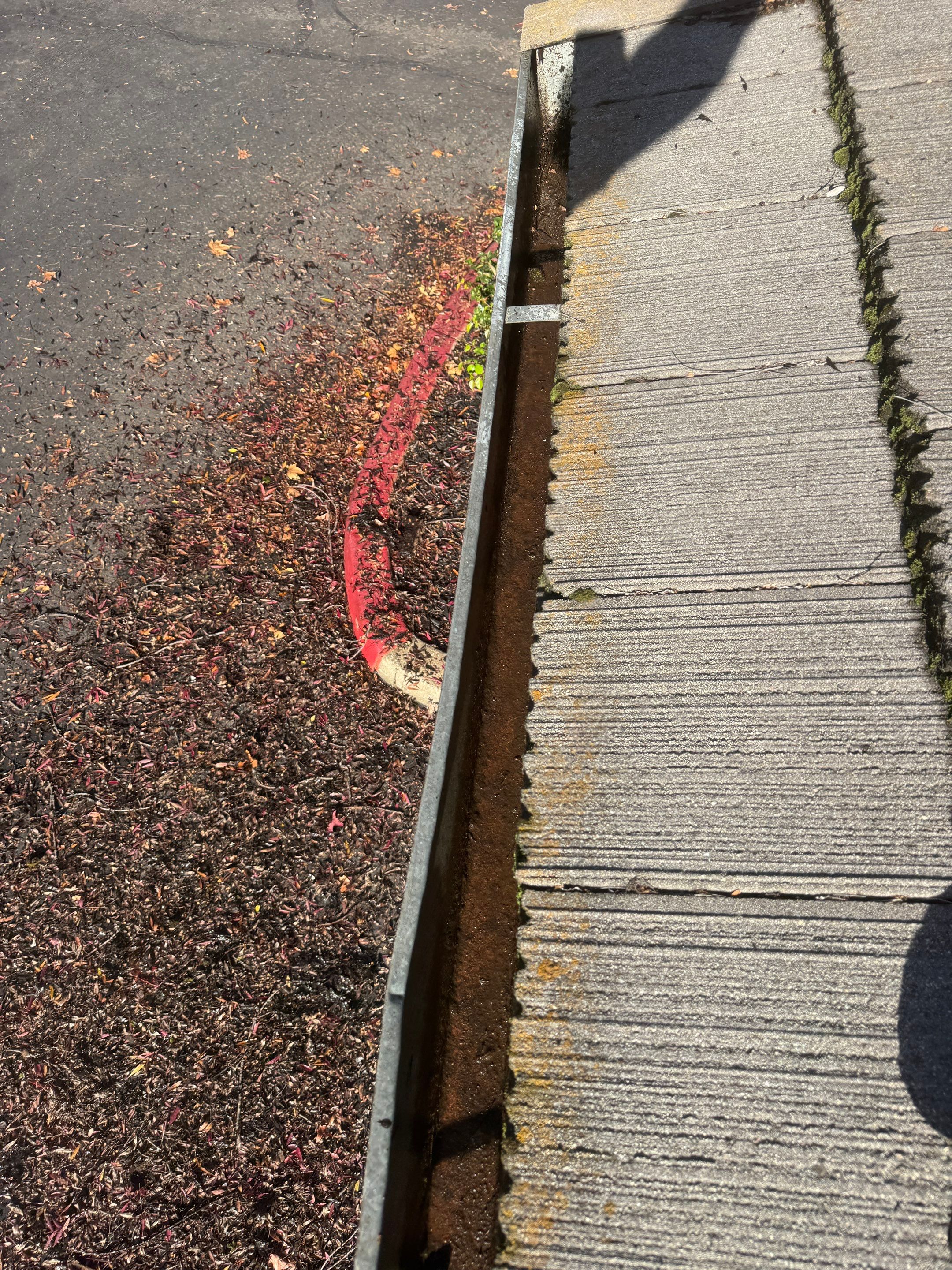 Commercial gutter cleaning Folsom & El Dorado Hills, CA after photo with clean gutters