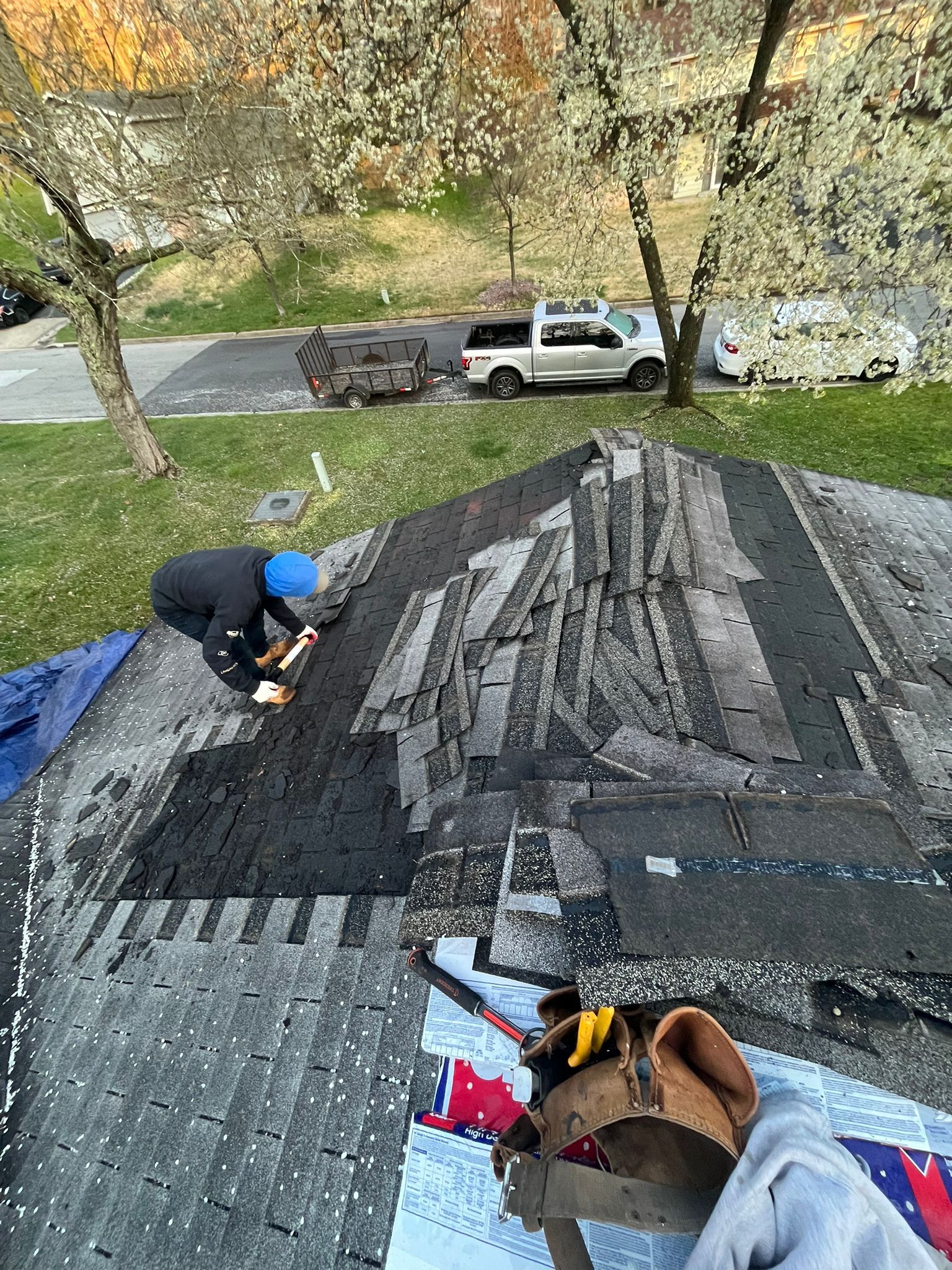 Roof Installation using GAF Timberline HDZ by ExteriorPros
