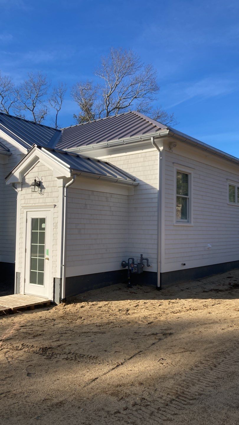 Waquoit, MA Gutter Installation using 6" Half Round Galvalume Gutter by Gutter Pro Enterprises