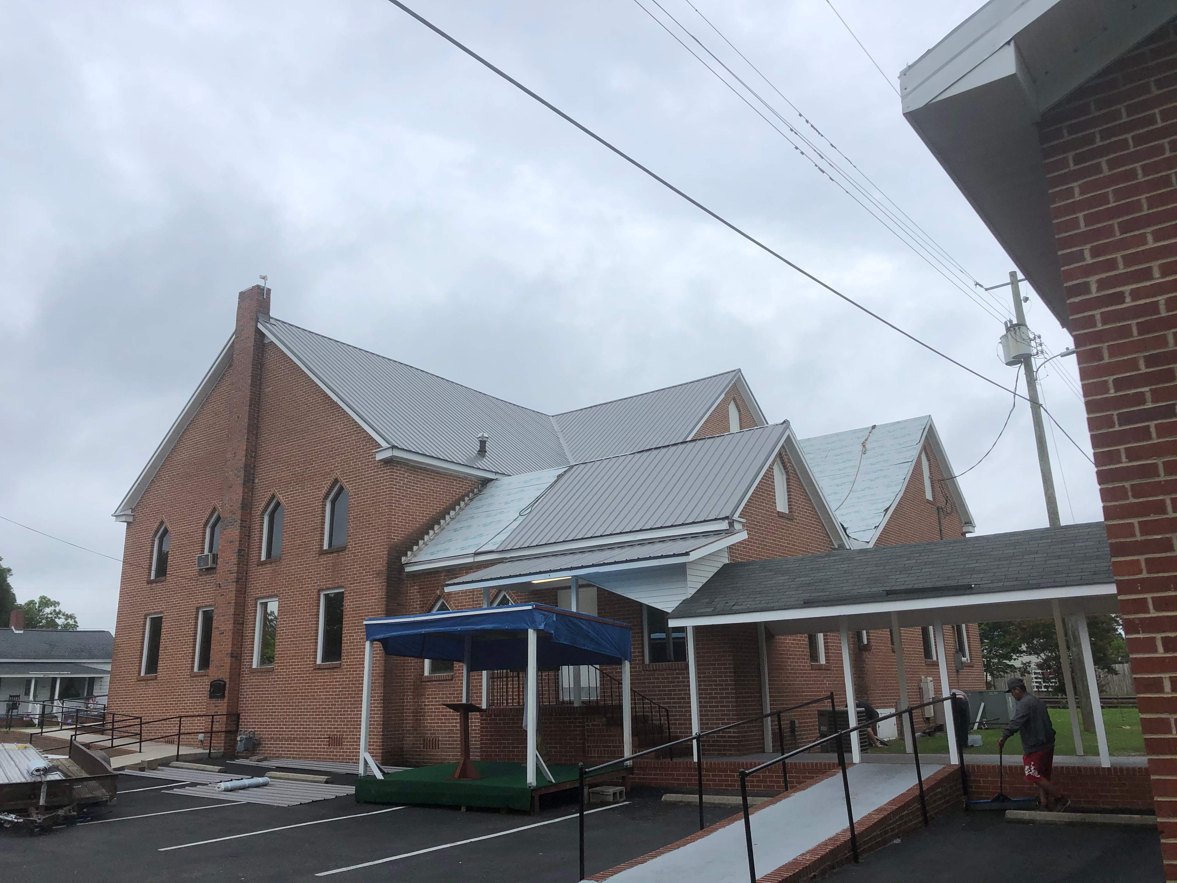 Commercial Roofing Installation - East Laurinburg Baptist Church by American Roofing NC