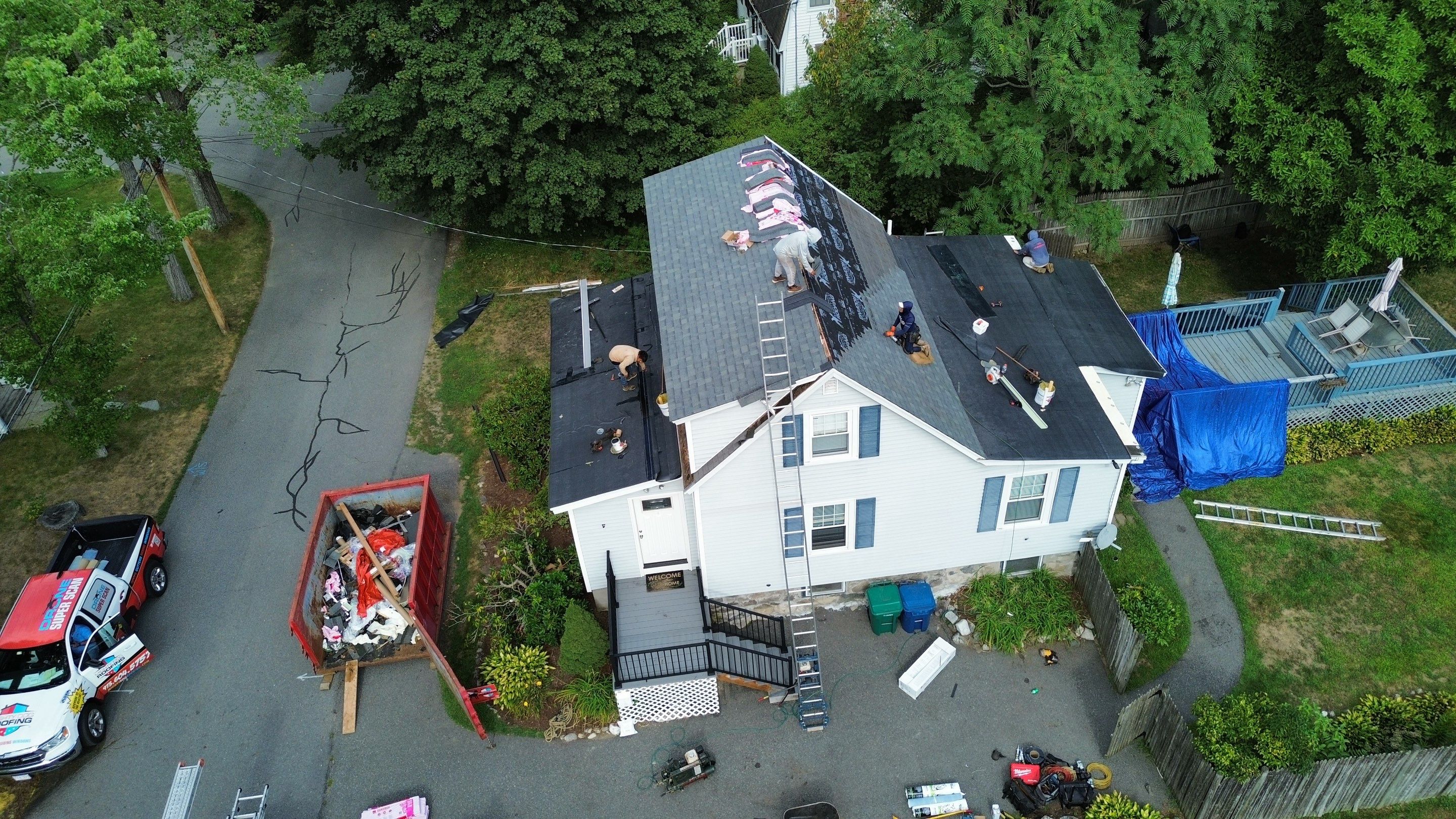 Roof Replacement & EPDM Flat Roof Installation, Billerica, MA by Mighty Dog Roofing of Greater Middlesex County